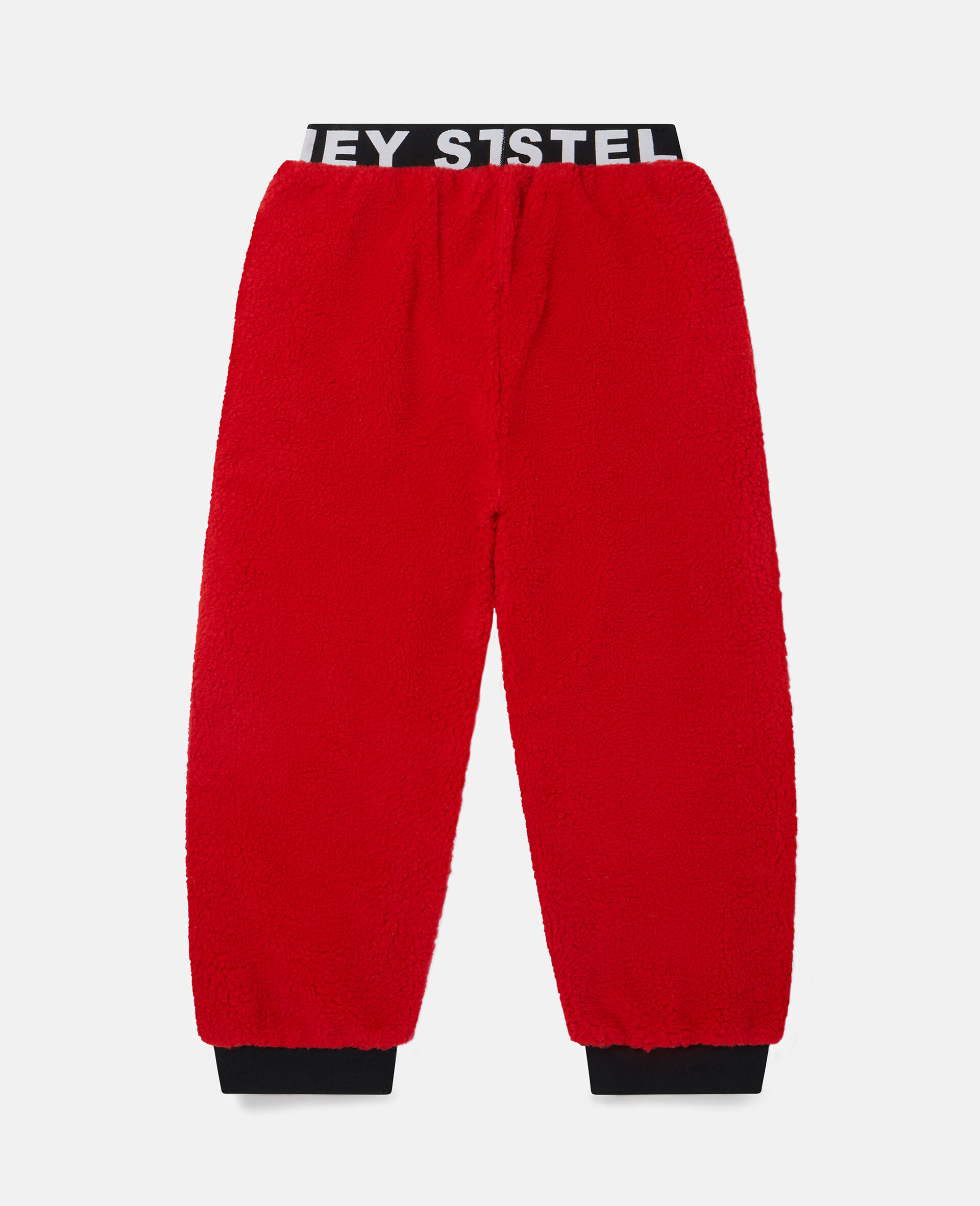 Teddy Fleece Logo Joggers-Red-large image number 2