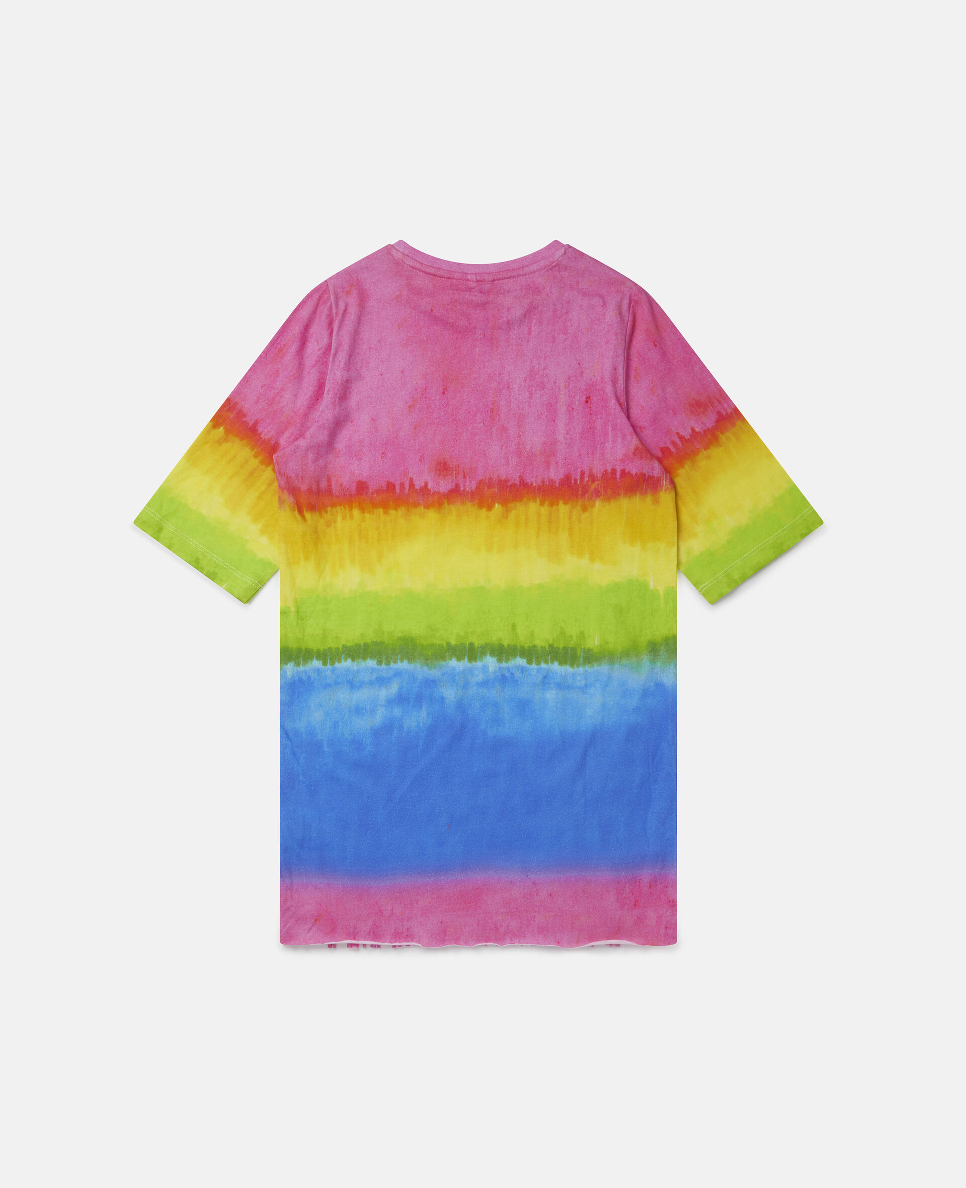 Rainbow Fringed Jersey Dress-Multicoloured-large image number 2