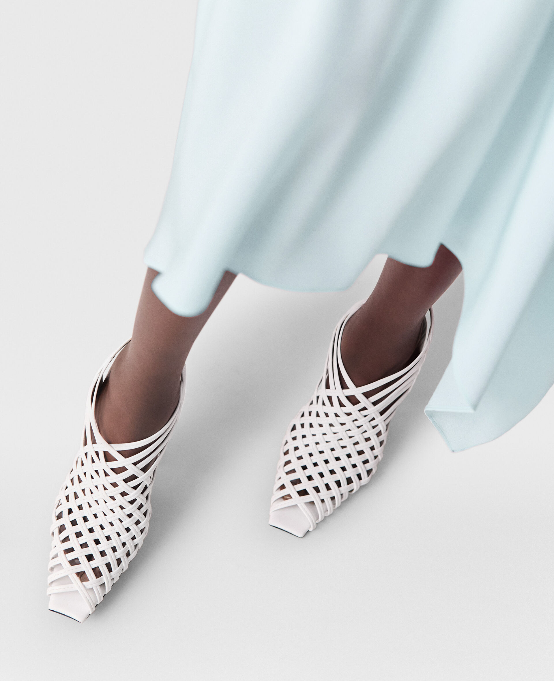 Stella Spur Gewebte Slingbacks-Weiß-medium