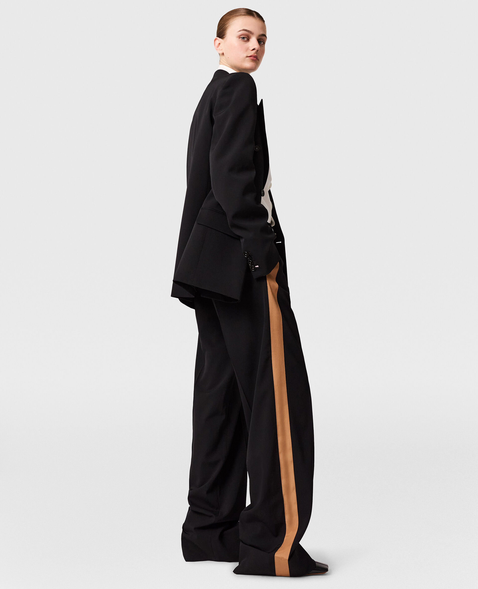 Pantalon large plissé-Noir-medium