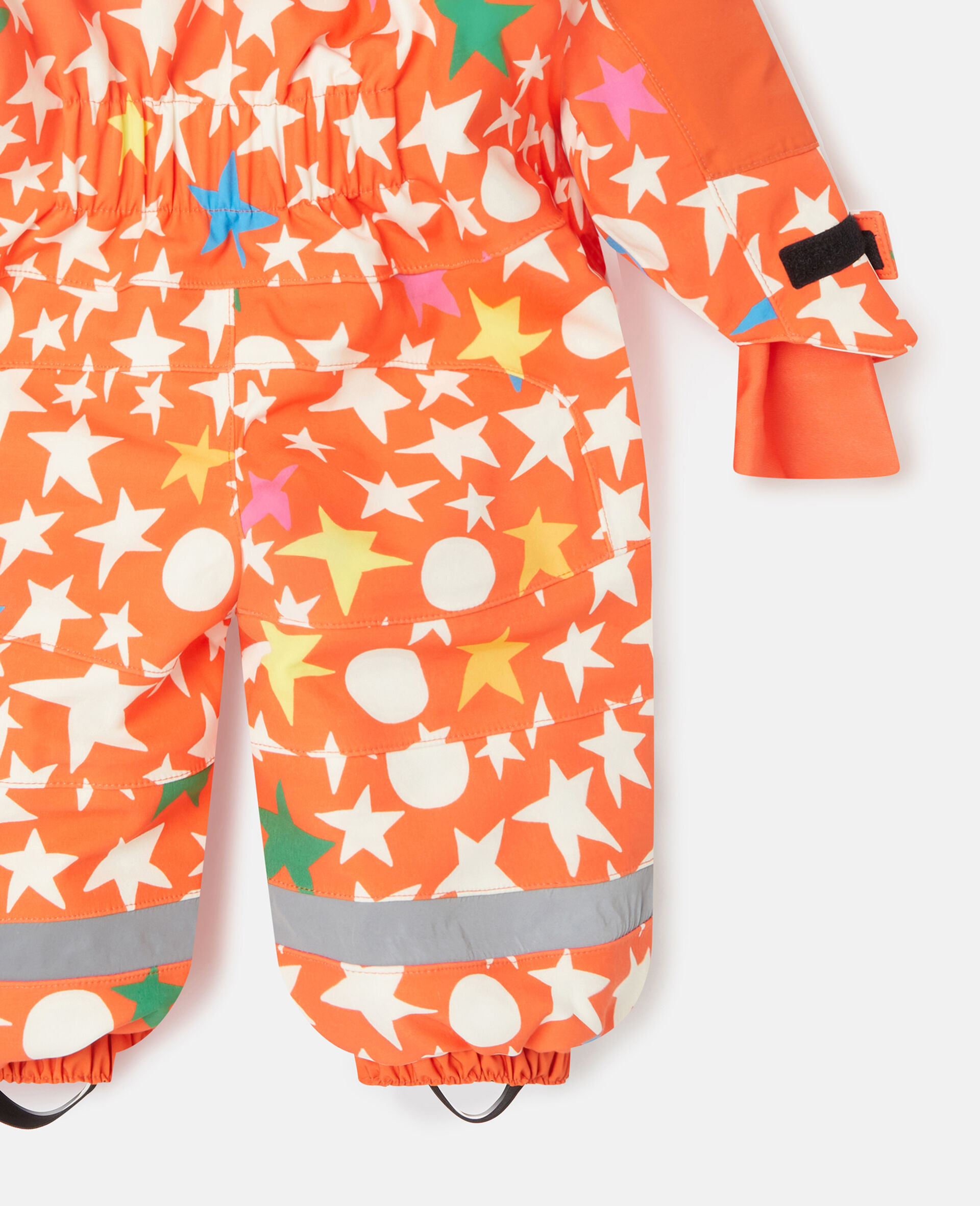 Star Print Hooded Snow Suit-Orange-large image number 3