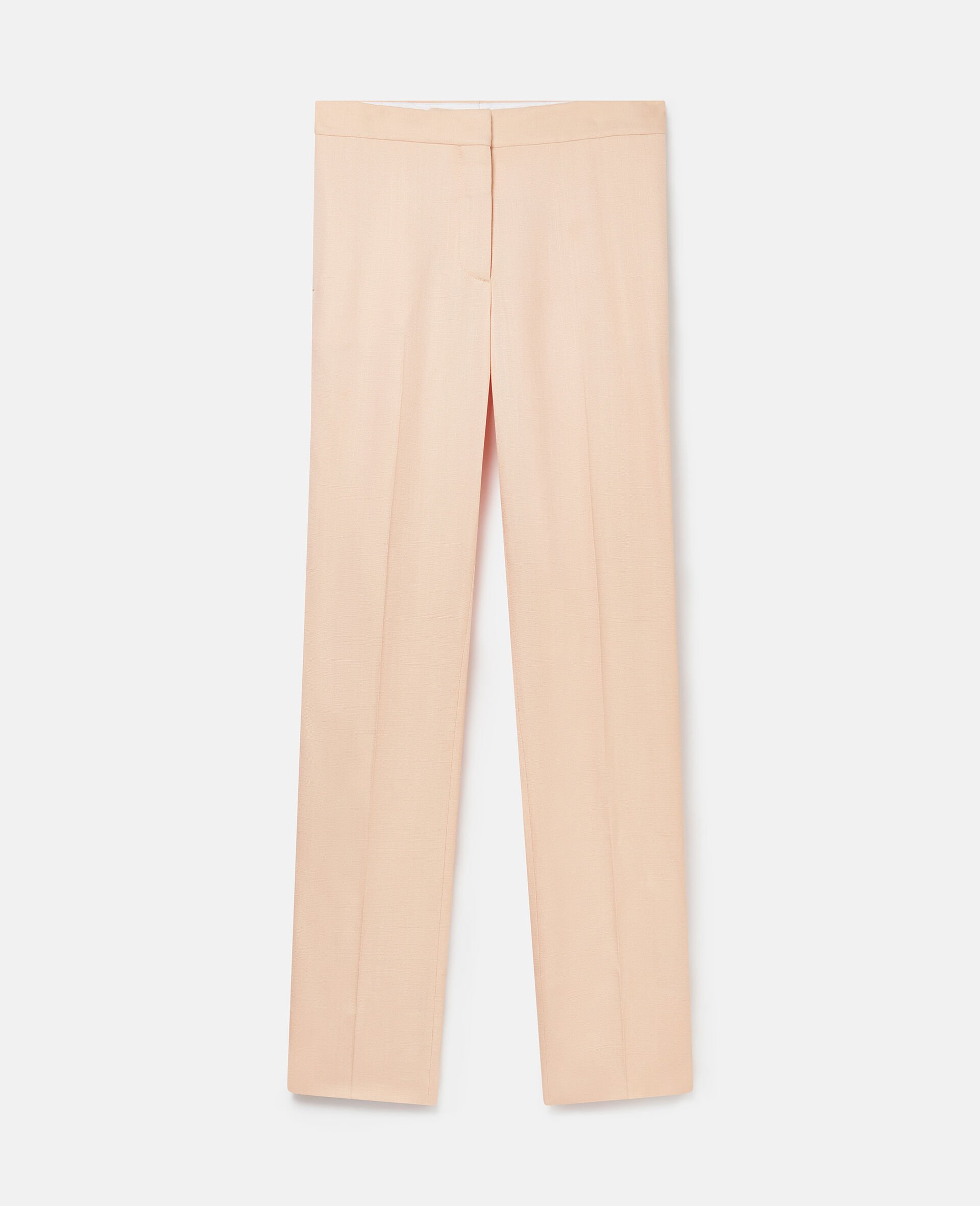 Mid-Rise Straight-Leg Trousers -Pink-medium