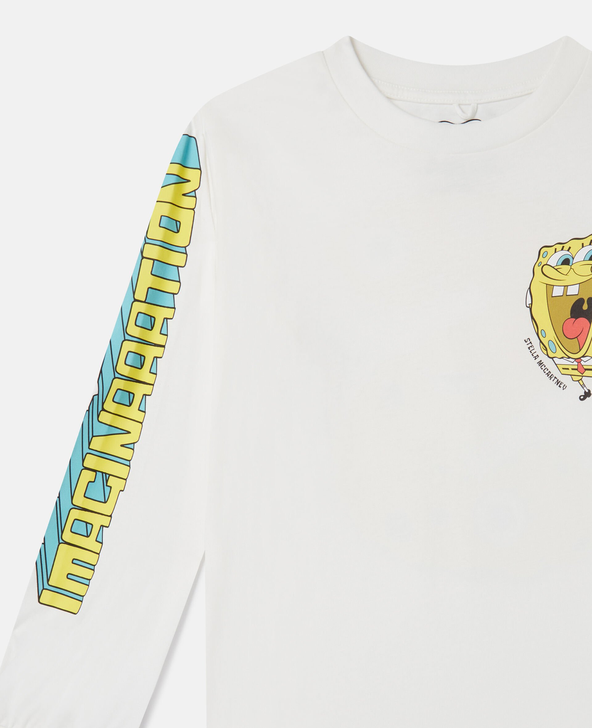 SpongeBob Graphic Long Sleeve T-Shirt-Cream-large SpongeBob Graphic Long Sleeve T-Shirt-Cream-large image number 1