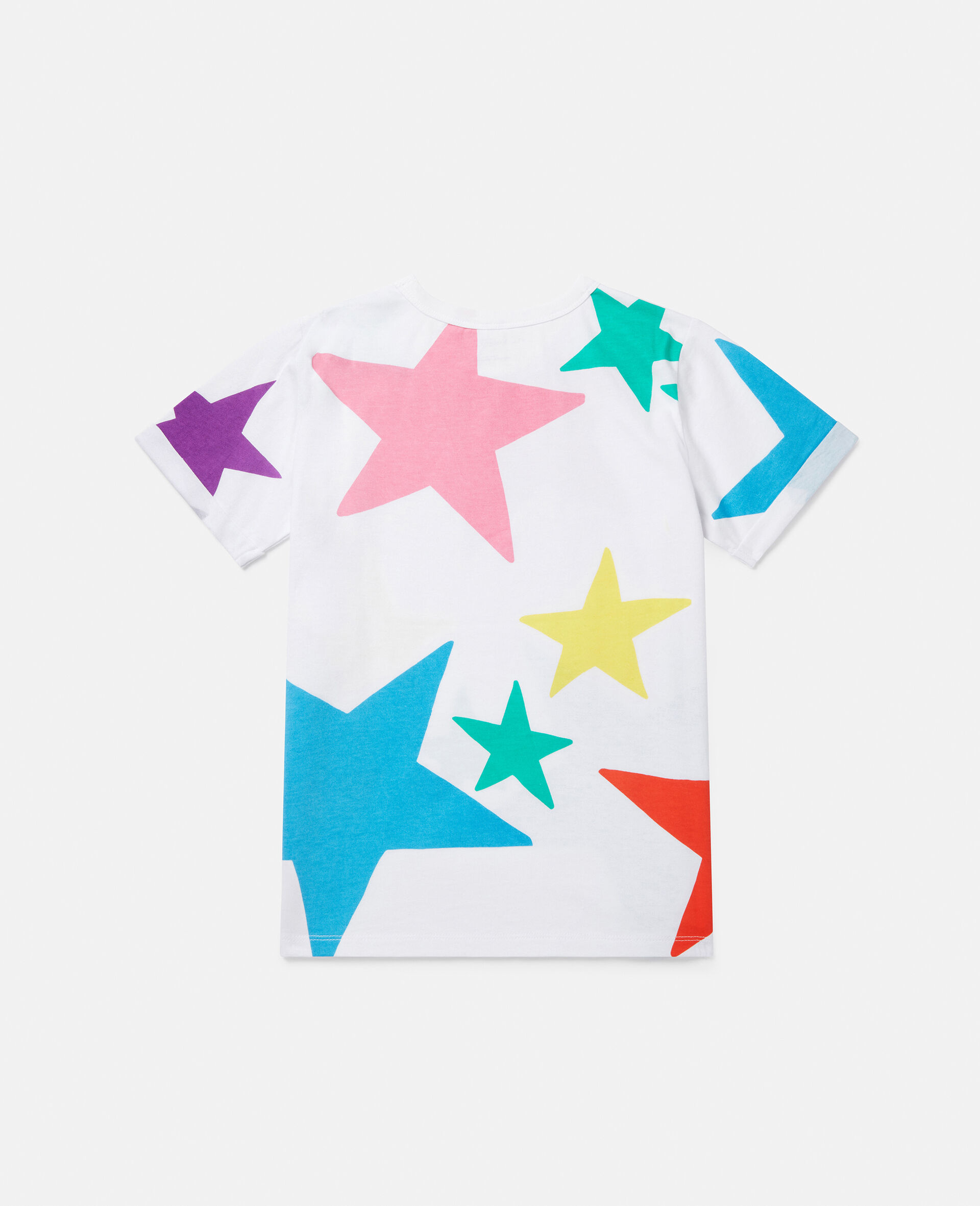 Star Print T-Shirt-White-large image number 2