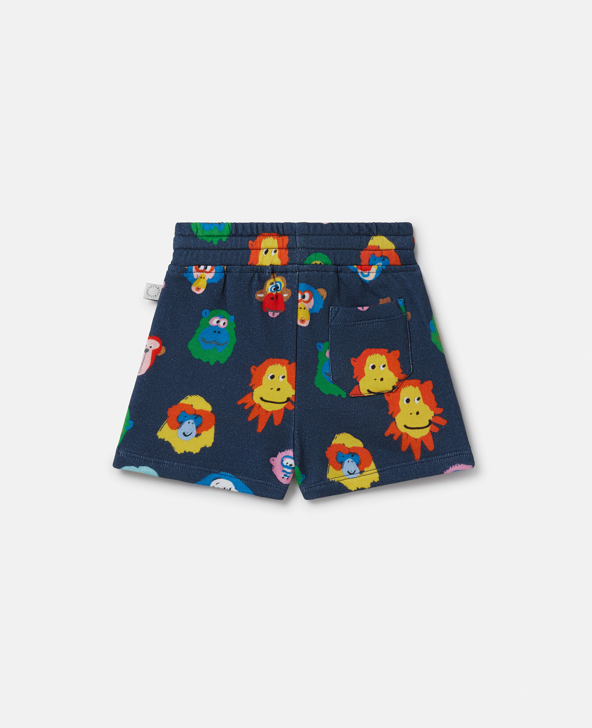 Baby Monkey Print Sweat Shorts-Multicolour-large image number 2
