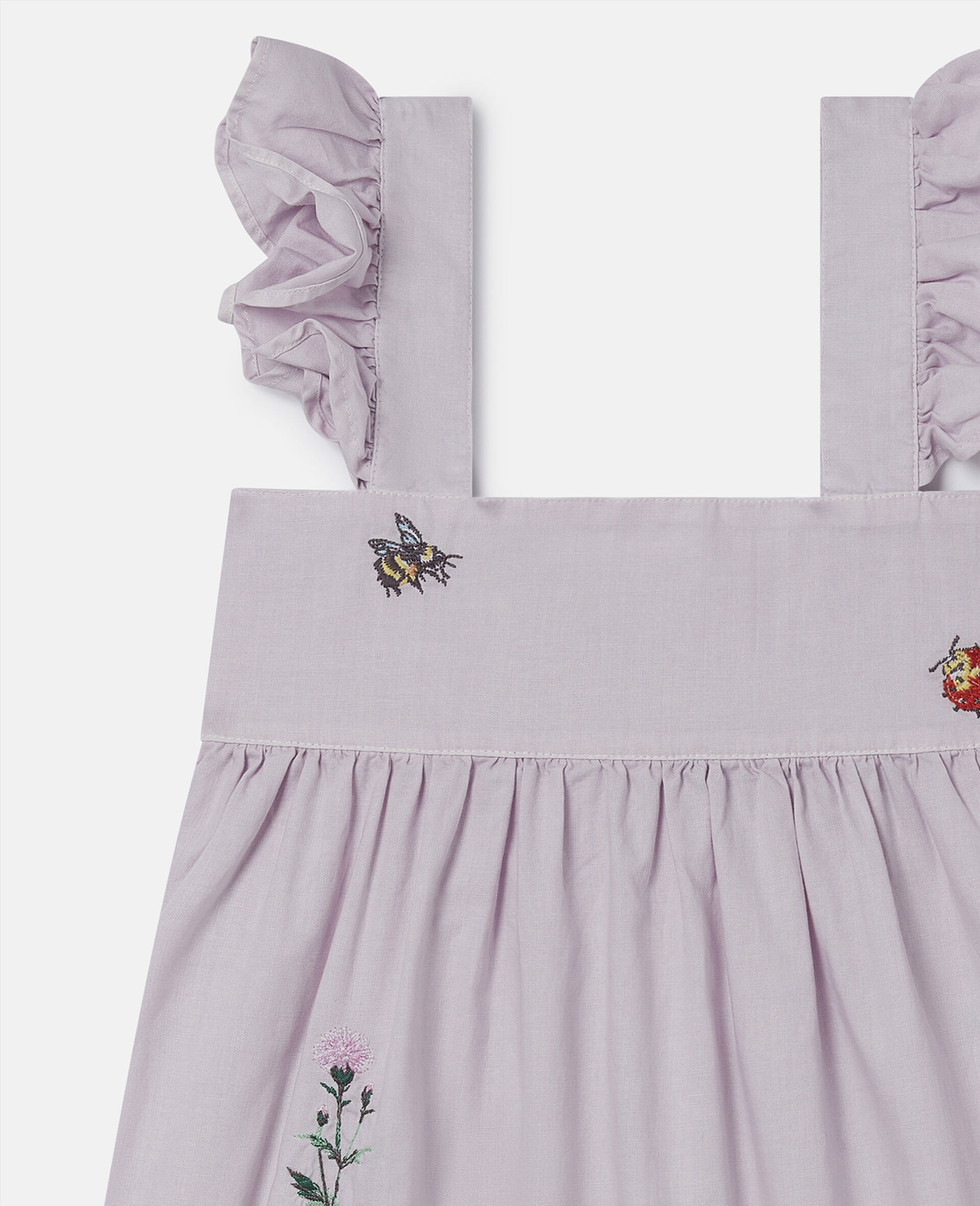 Flower Embroidered Sleeveless Dress-Purple-large image number 1