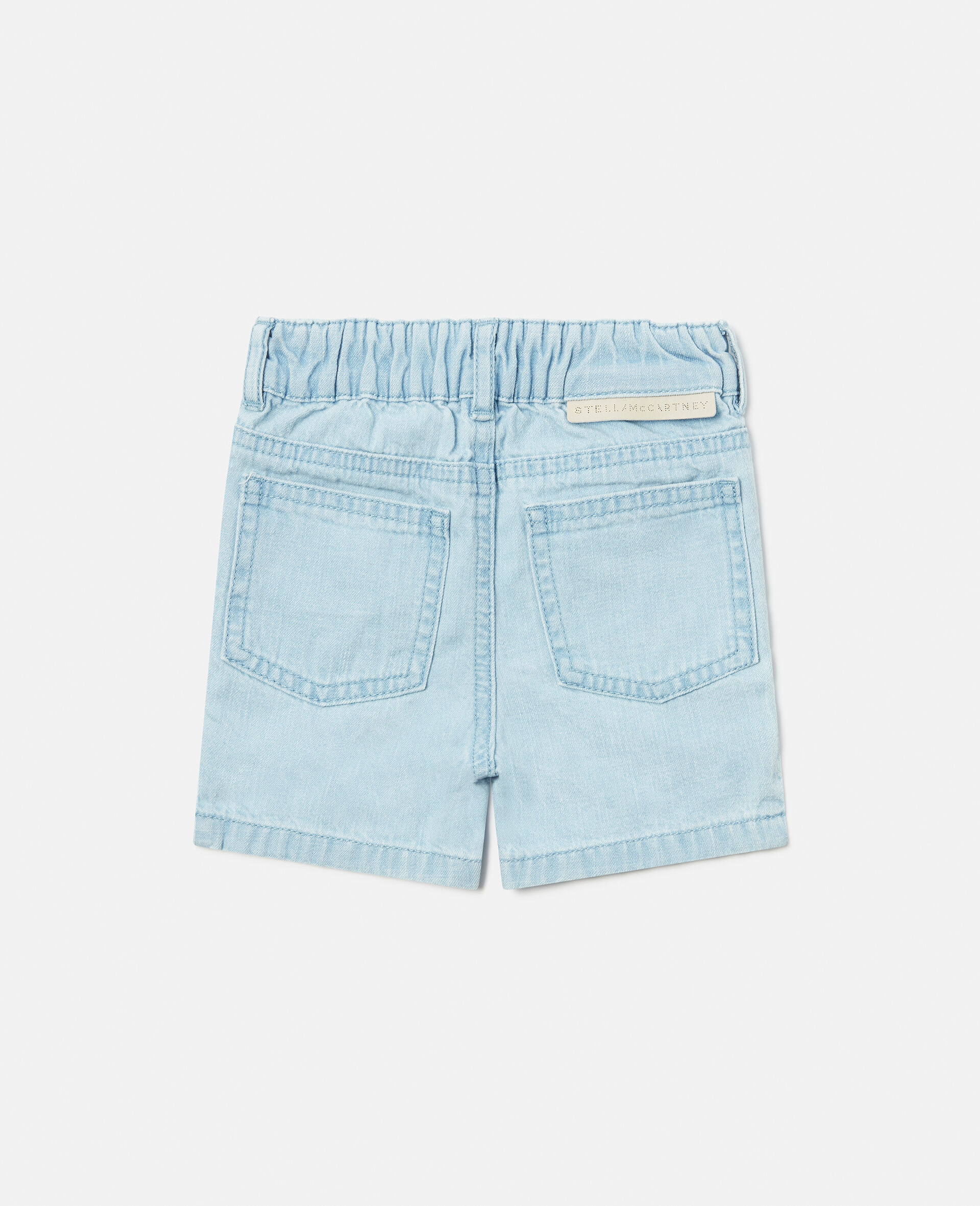 Light Wash Denim Shorts-Multicolour-large image number 2