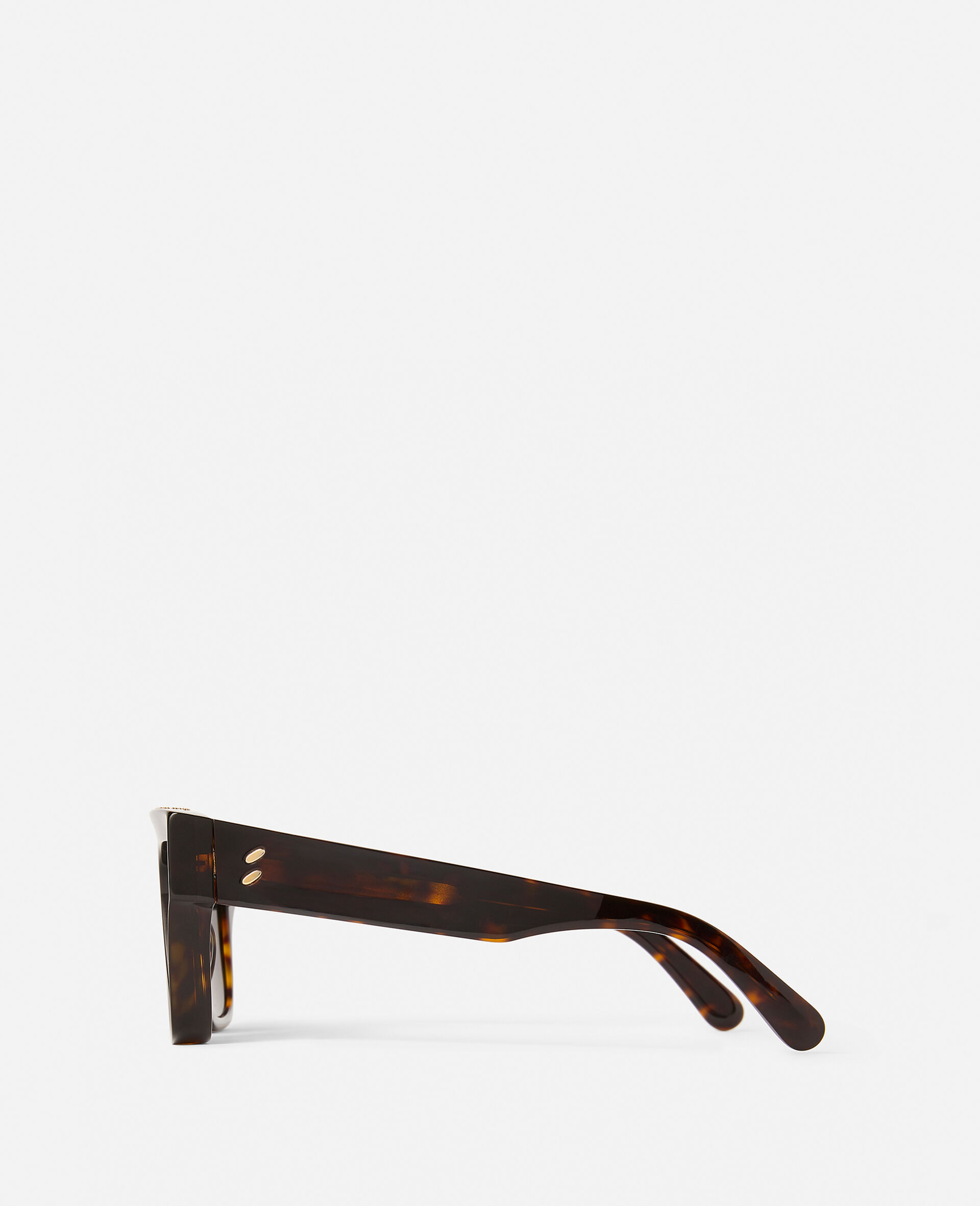 Glänzend schwarze Sonnenbrille mit eckiger Fassung-Brown-large Glänzend schwarze Sonnenbrille mit eckiger Fassung-Brown-large image number 1