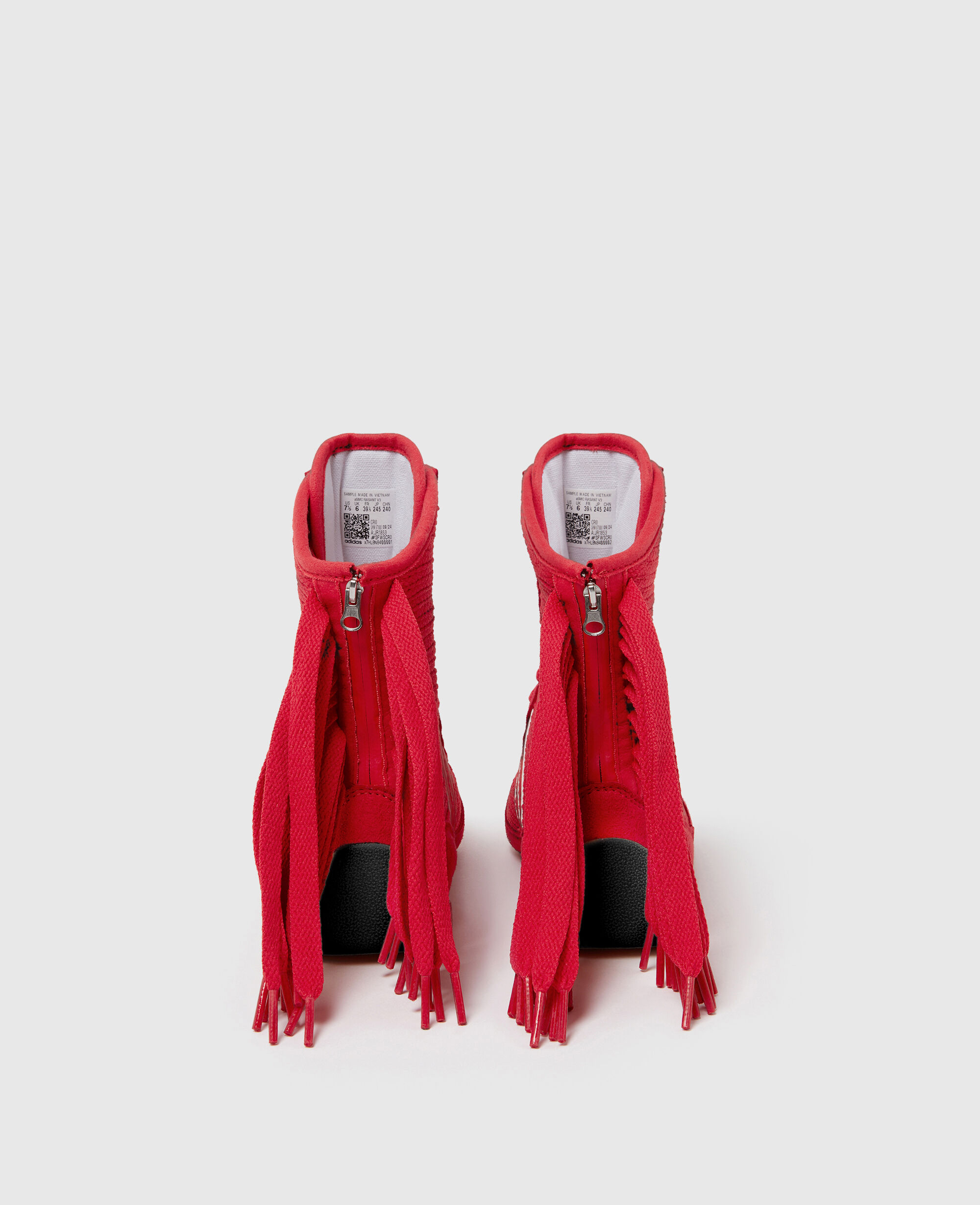 Women Red Rasant Fringe High-Top Sneakers | Stella McCartney US Women Red Rasant Fringe High-Top Sneakers | Stella McCartney US