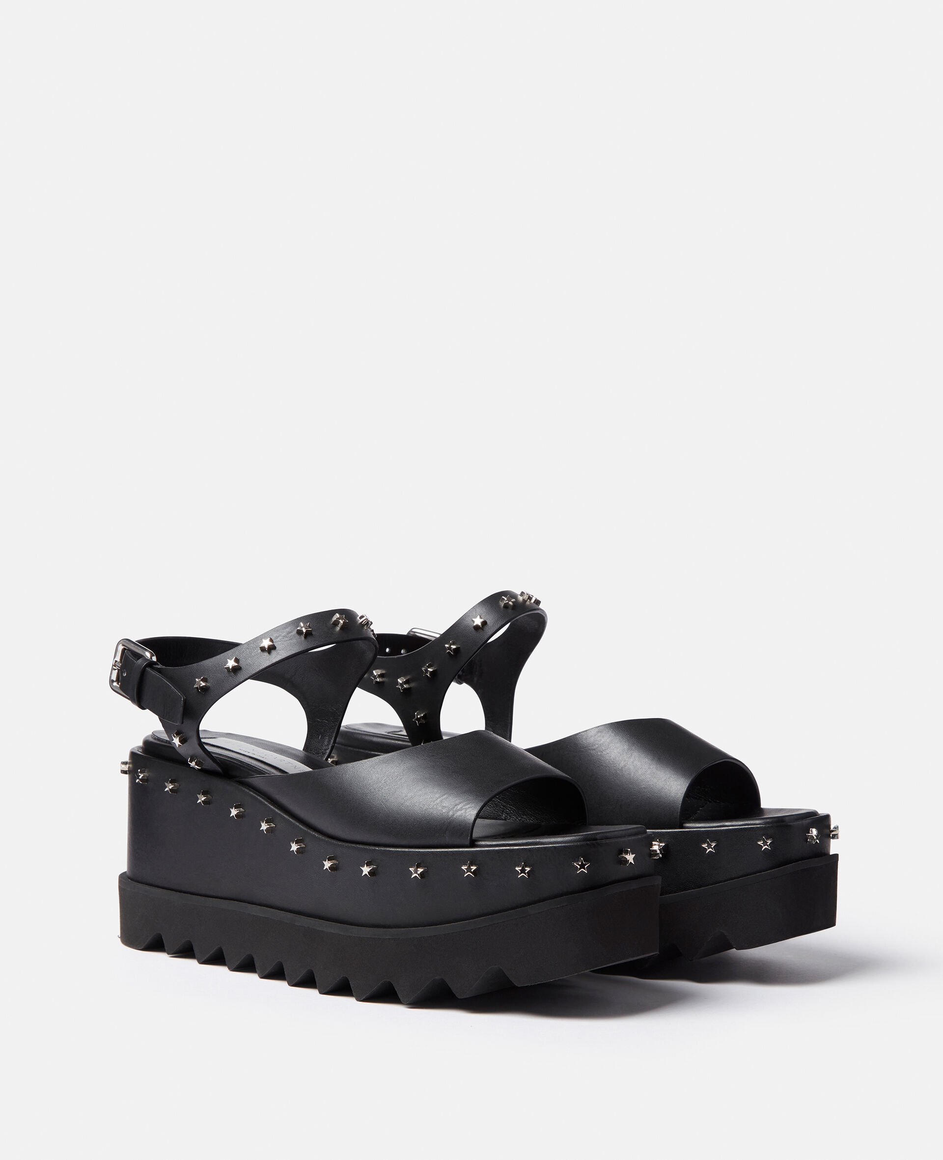 Elyse Plateauschuhe aus Alter Mat mit Sternchen-Schwarz-large image number 3