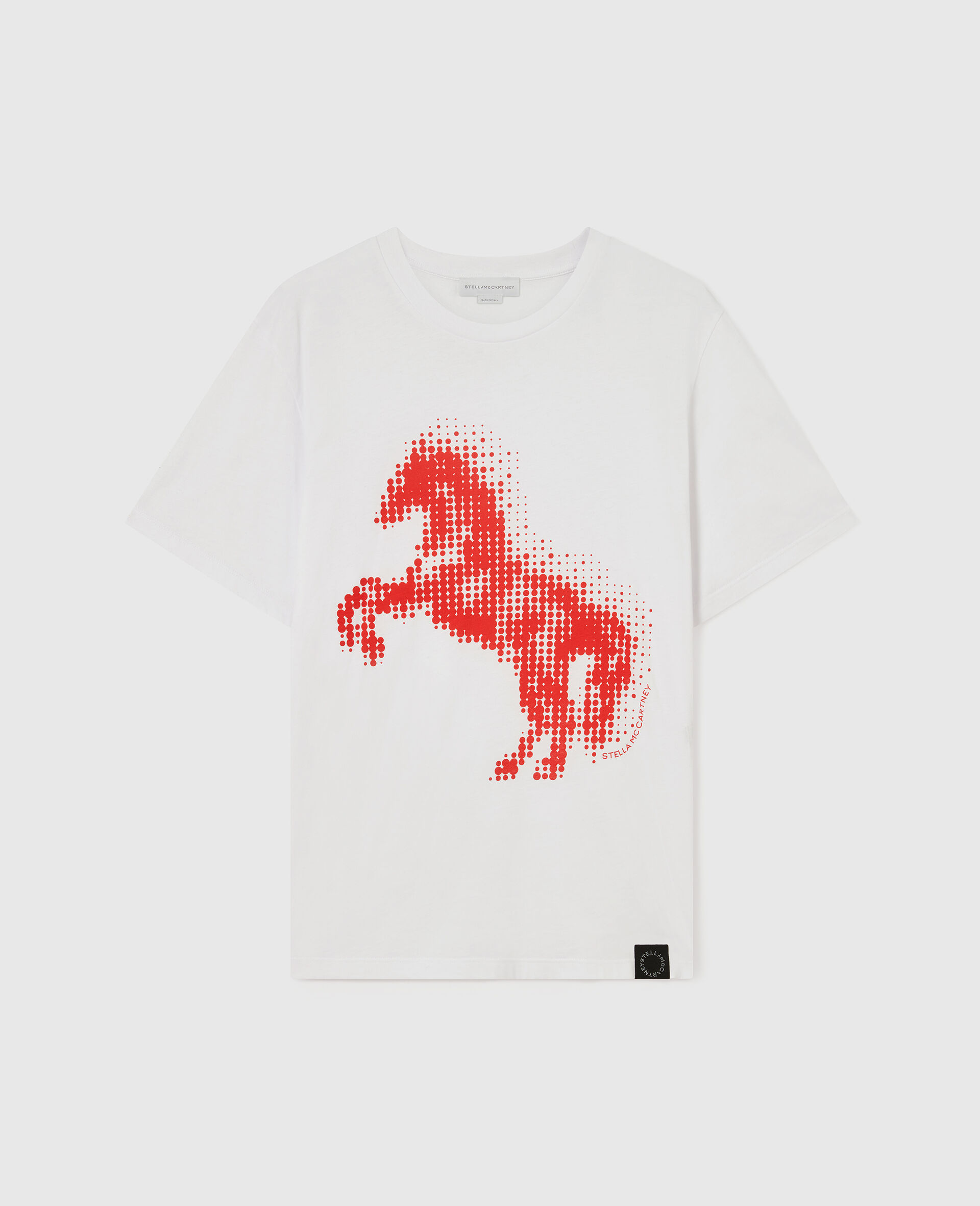 Airbrushed Horse Graphic T-Shirt-White-medium