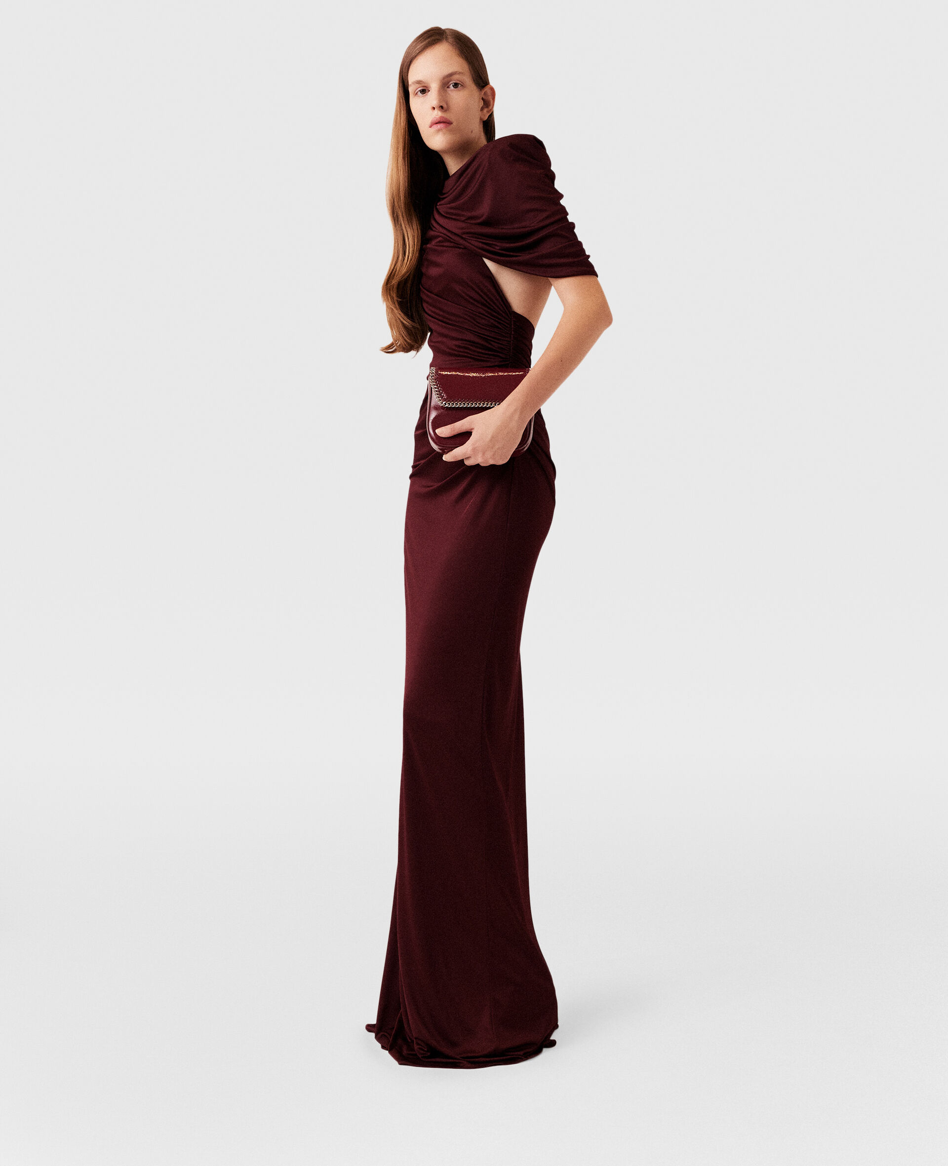 Wrap-Over Maxi Dress-Red-large image number 6