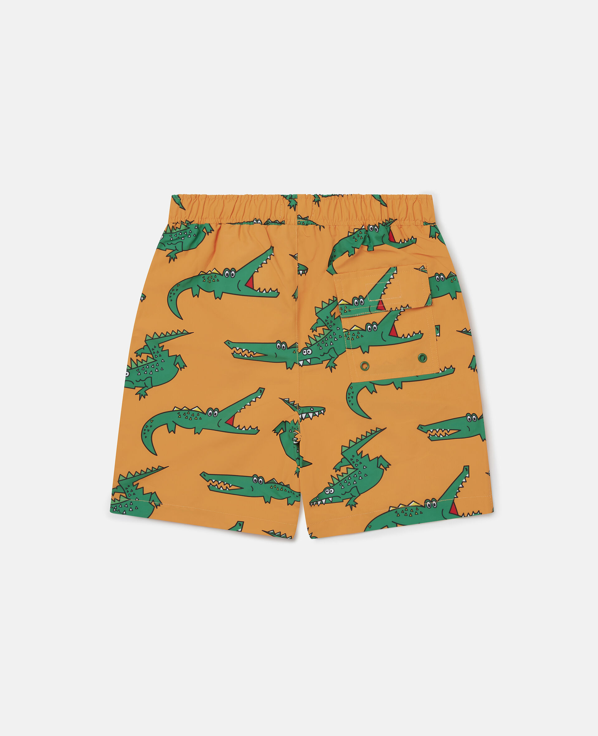 Crocodile All Over Print Swim Shorts-Orange-large image number 2