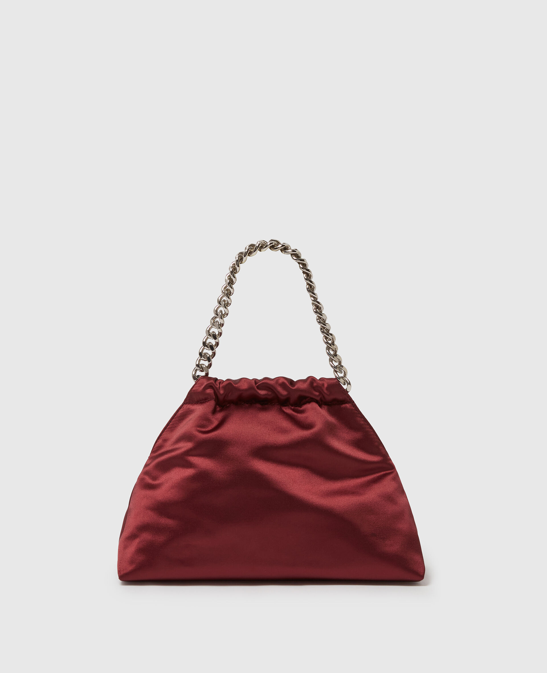 Falabella Satin Drawstring Crossbody Bag-Red-large image number 2
