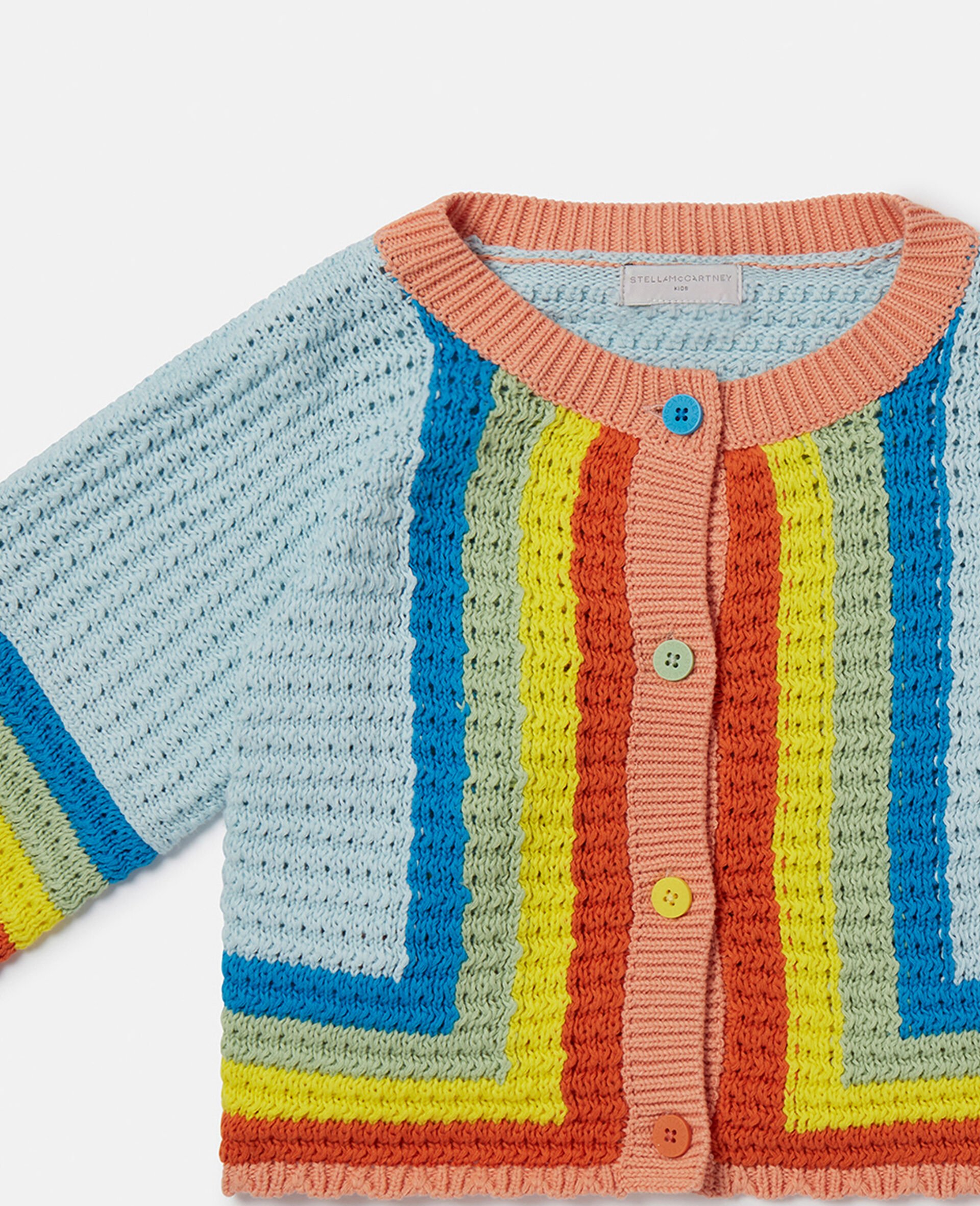 Rainbow Patchwork Cardigan-Multicolour-large image number 1