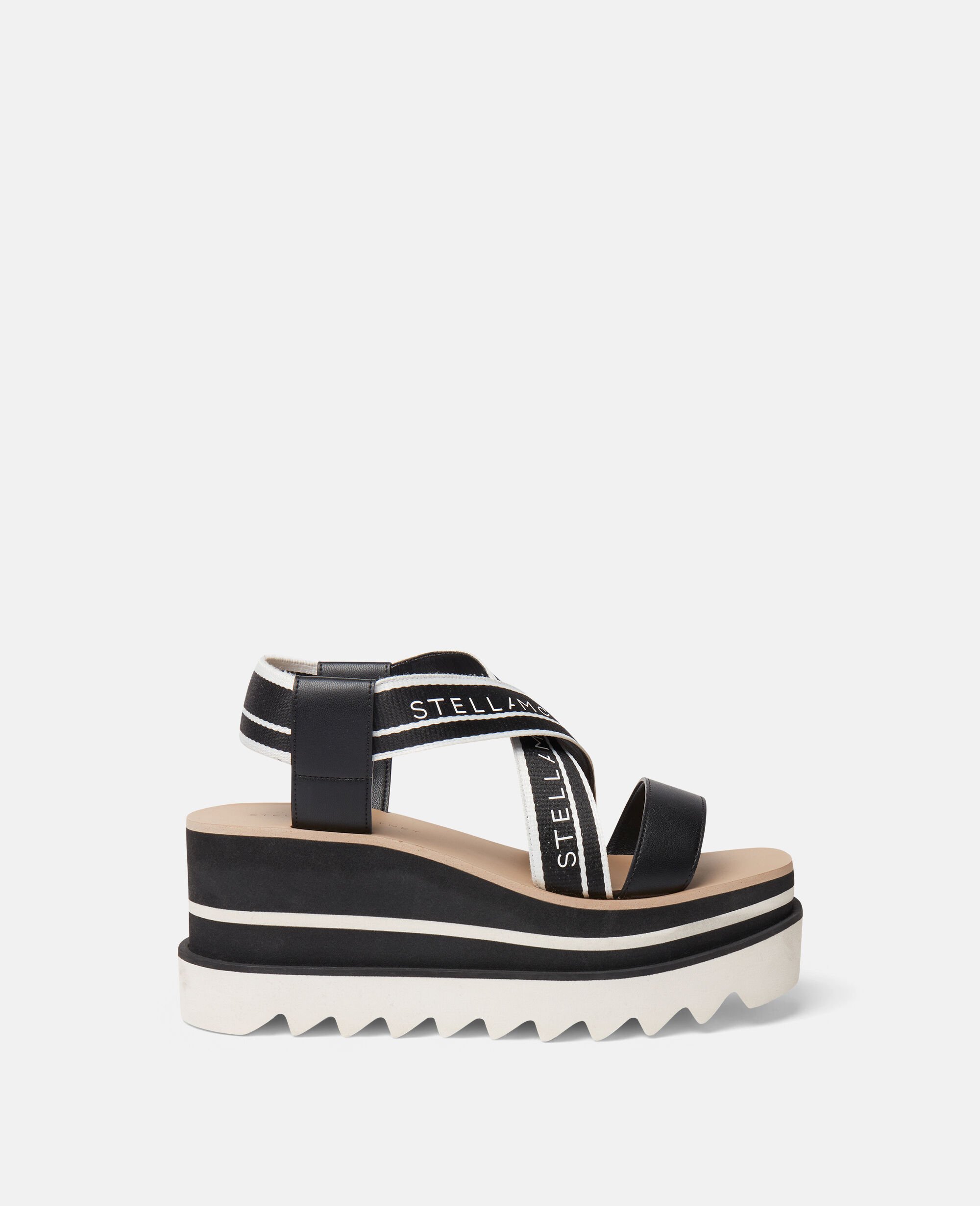 Striped platform sandals deals