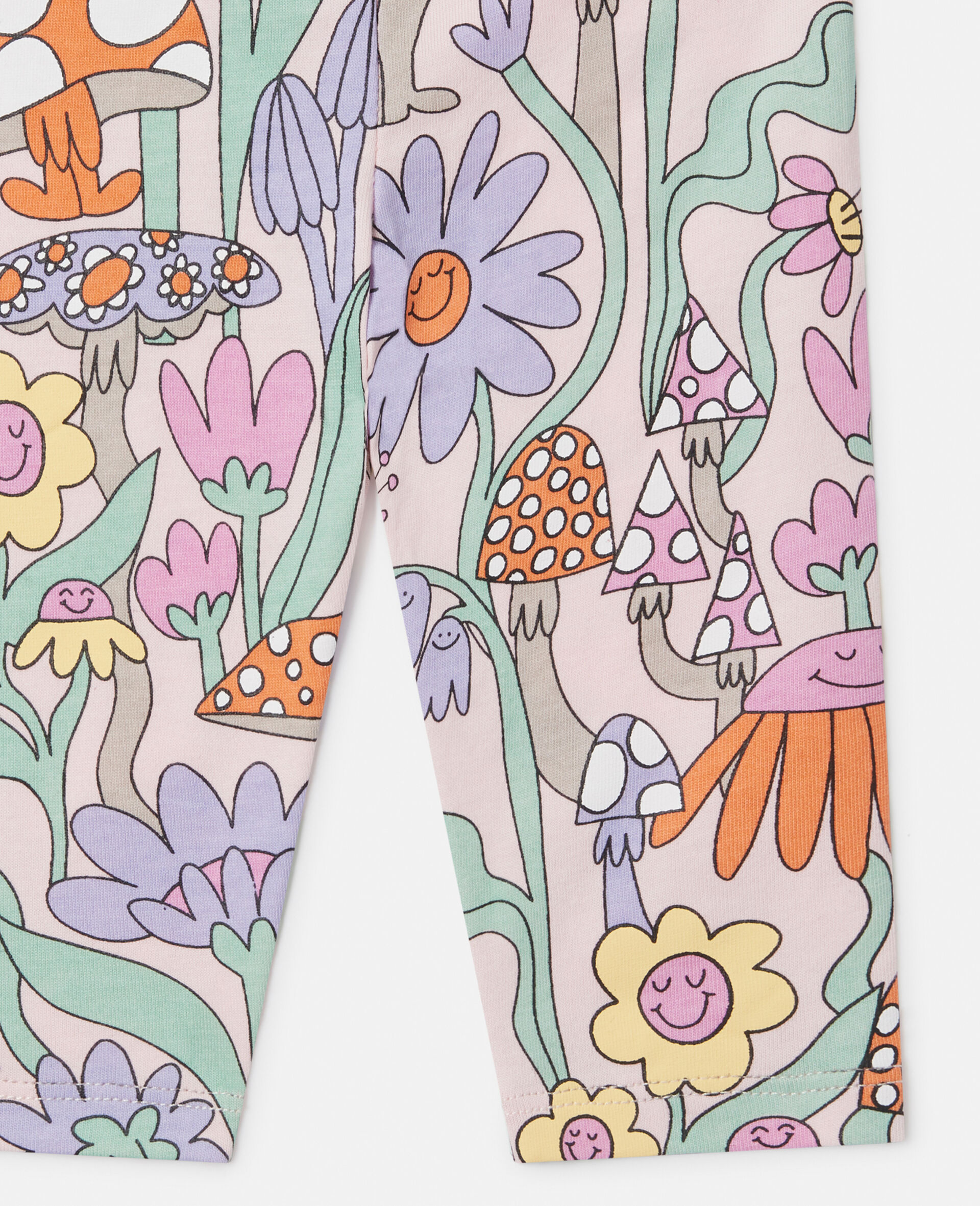 Woodland Print  Elasticated Leggings-Pink-large Woodland Print  Elasticated Leggings-Pink-large image number 3