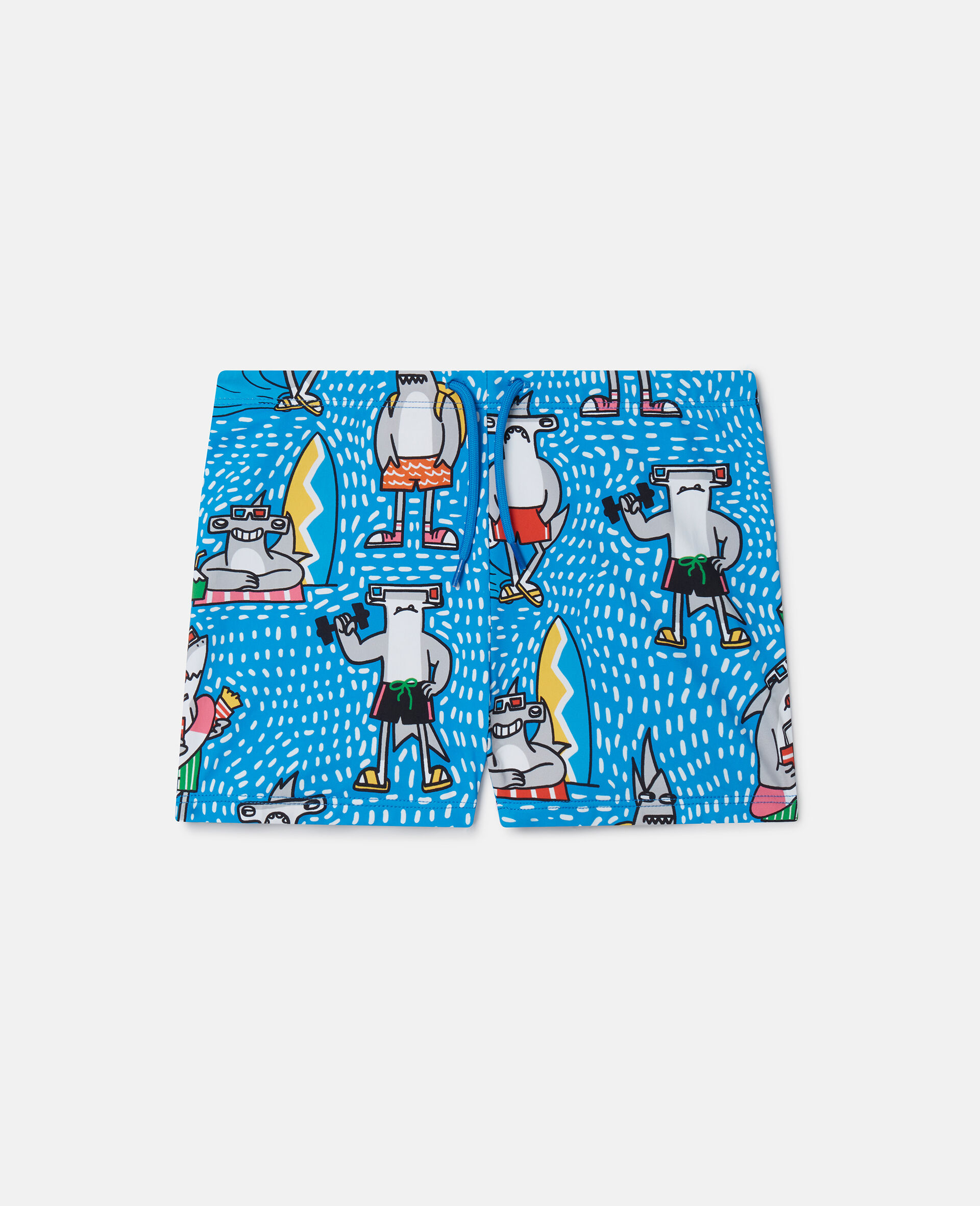 Shark Friends Swimming Trunks-蓝色-large image number 0