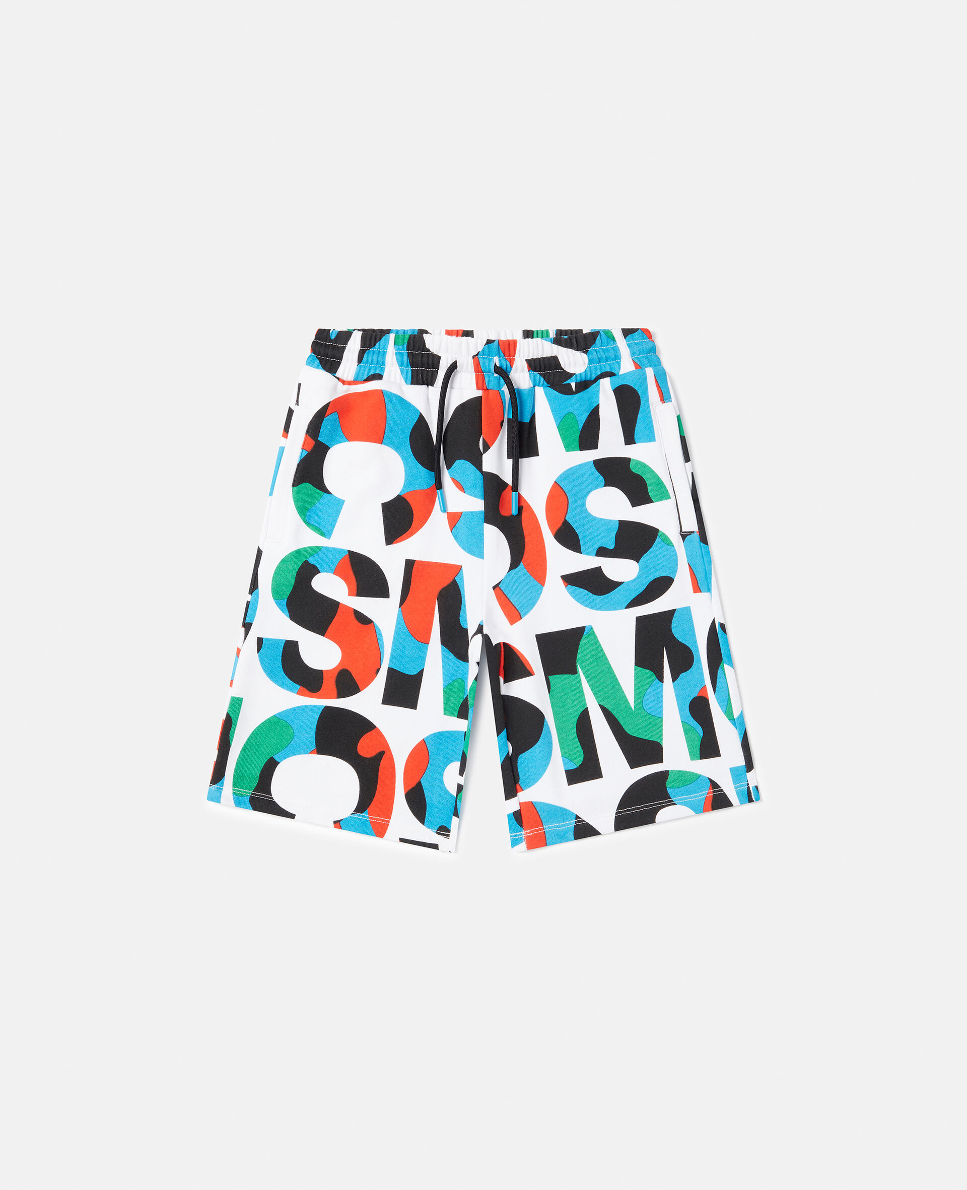 SMC Camo Logo Sweat Shorts-White-large image number 0
