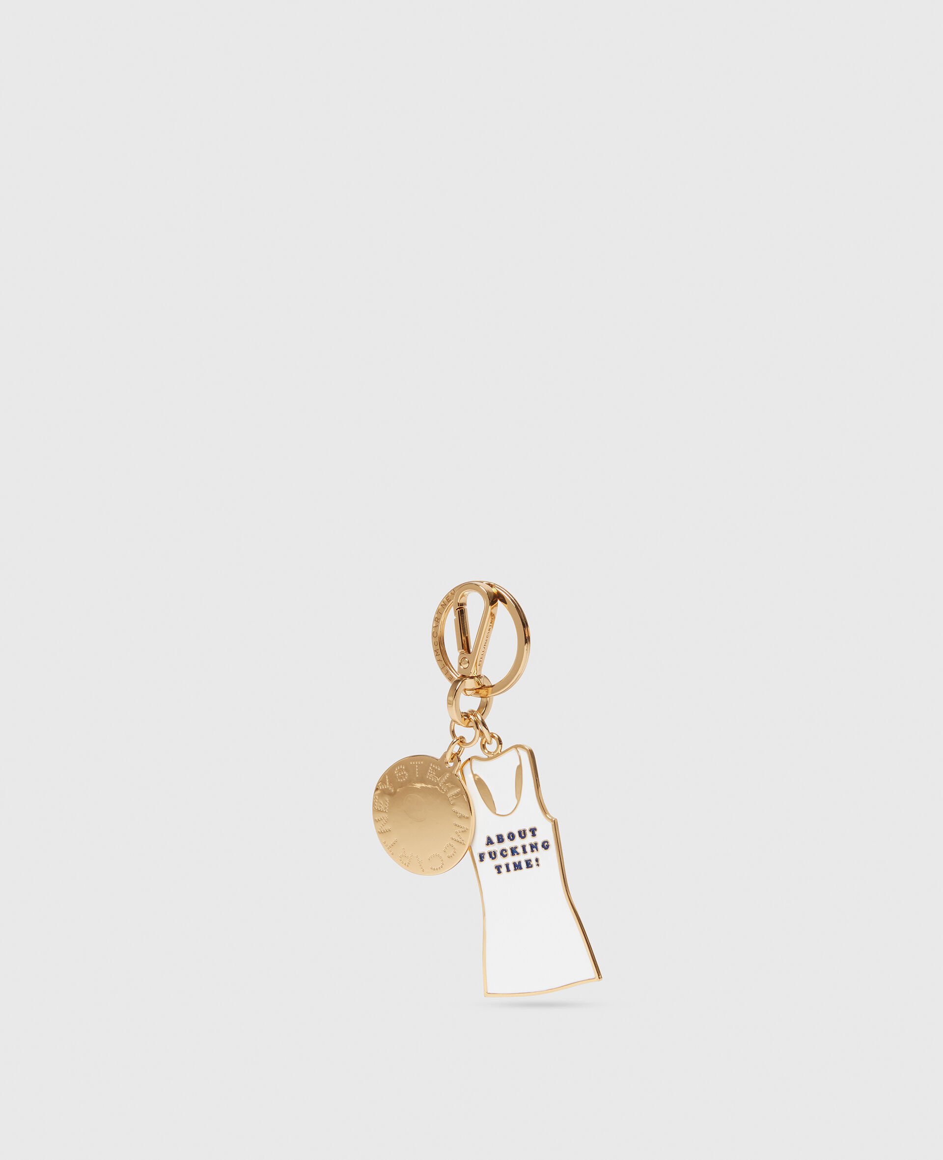 About Fucking Time! Tank Top Keyring-Gold-medium About Fucking Time! Tank Top Keyring-Gold-medium
