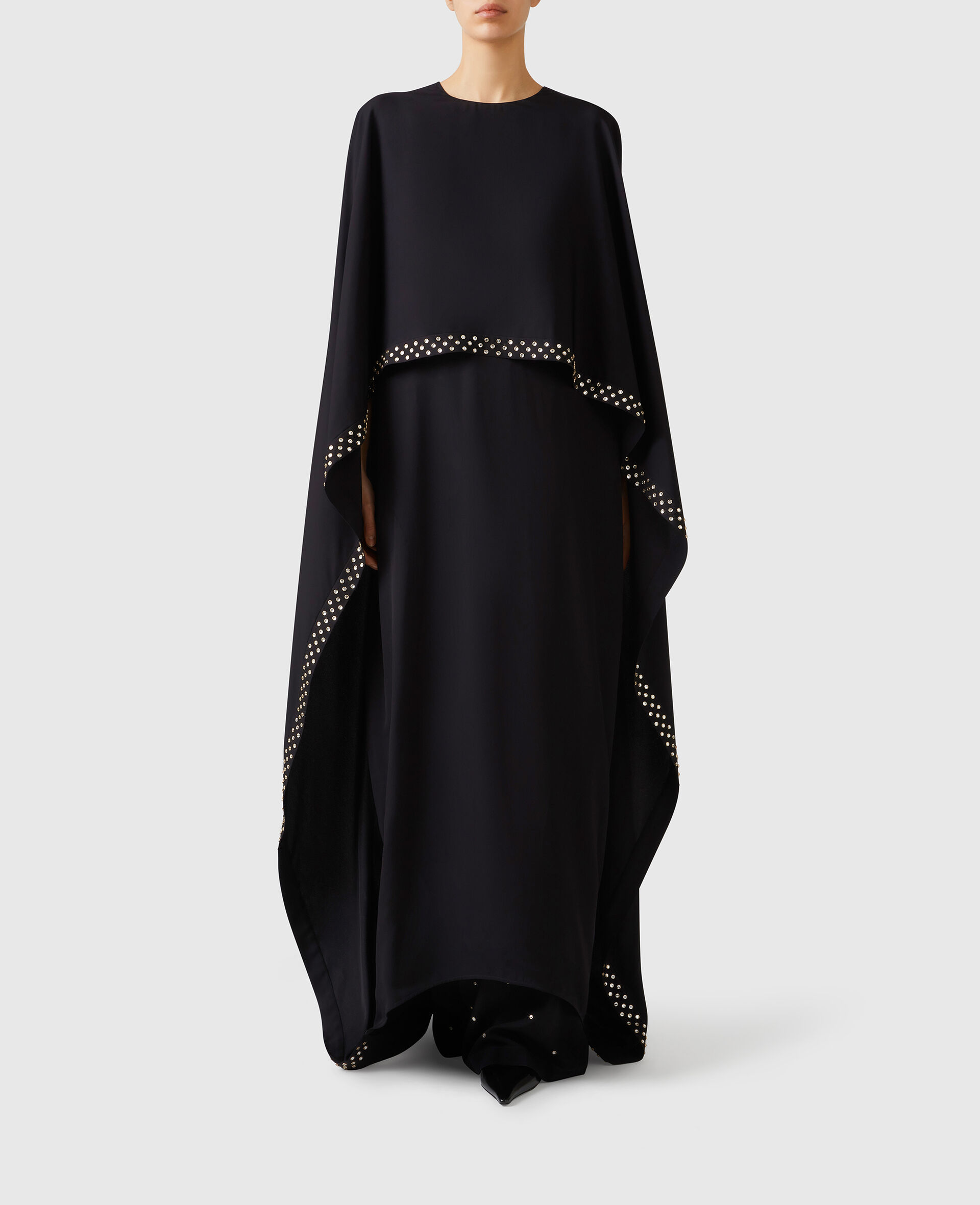 Lead-Free Crystal Cape Gown-Pink-large image number 3