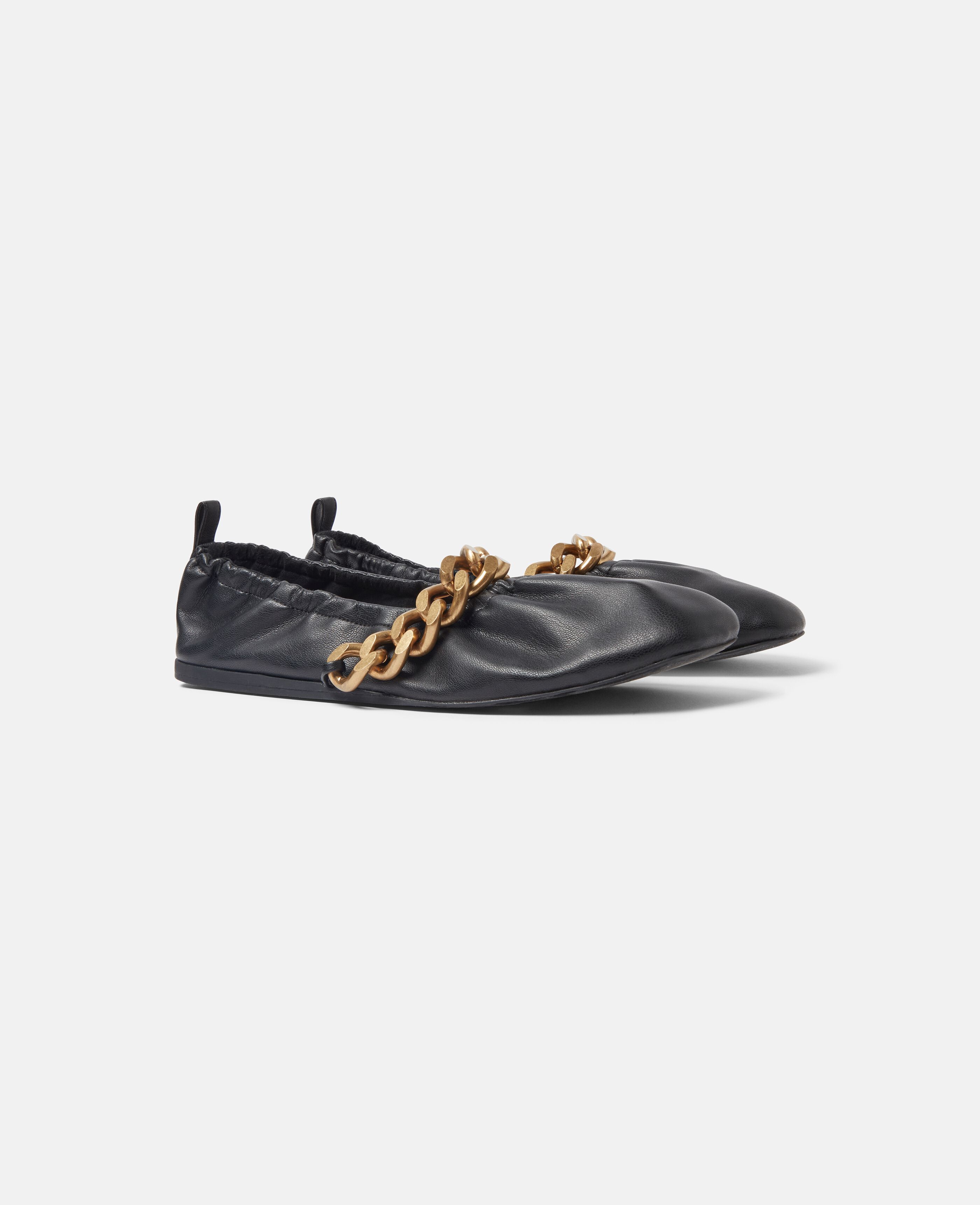 Women Black Falabella Chunky Chain Ballet Flats | Stella McCartney IL Women Black Falabella Chunky Chain Ballet Flats | Stella McCartney IL