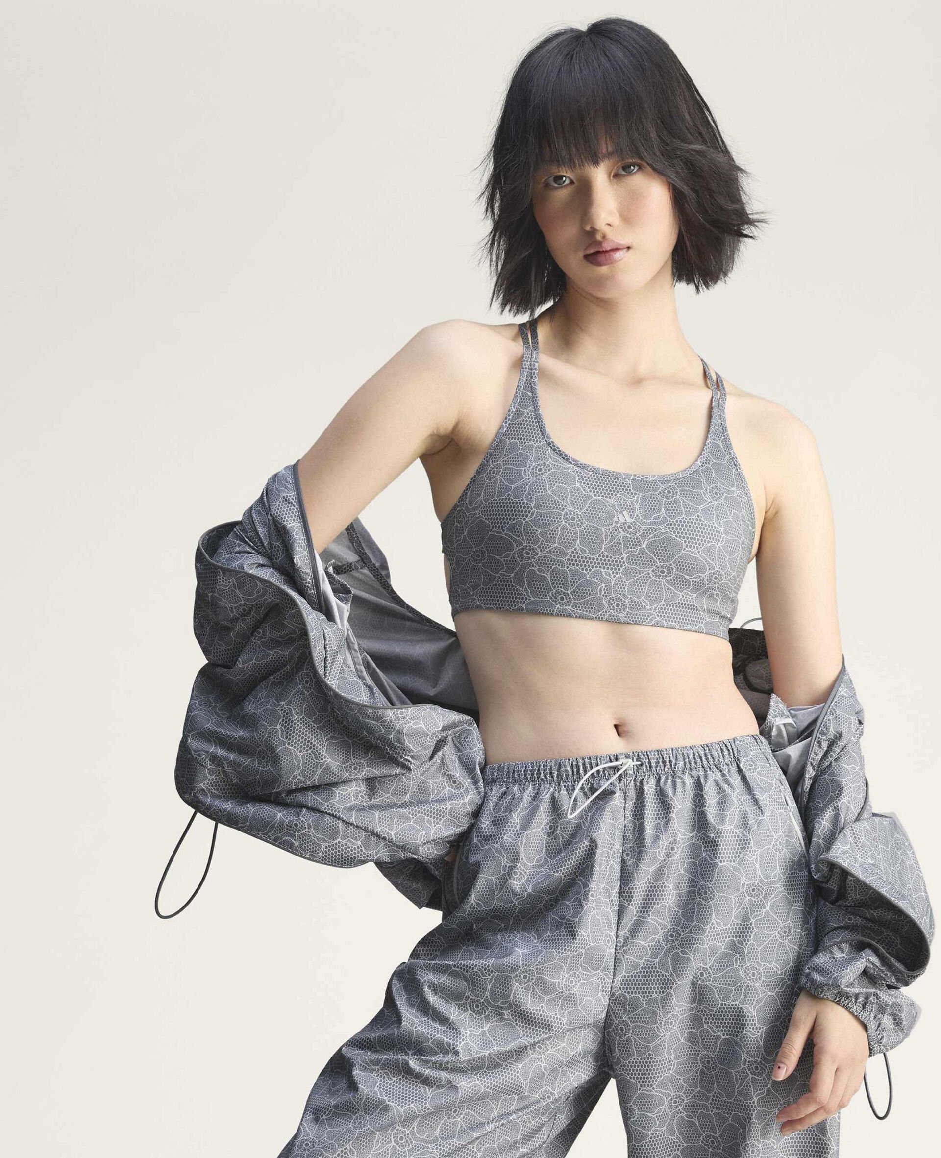 TruePace Mini Cropped Top-Grey-medium