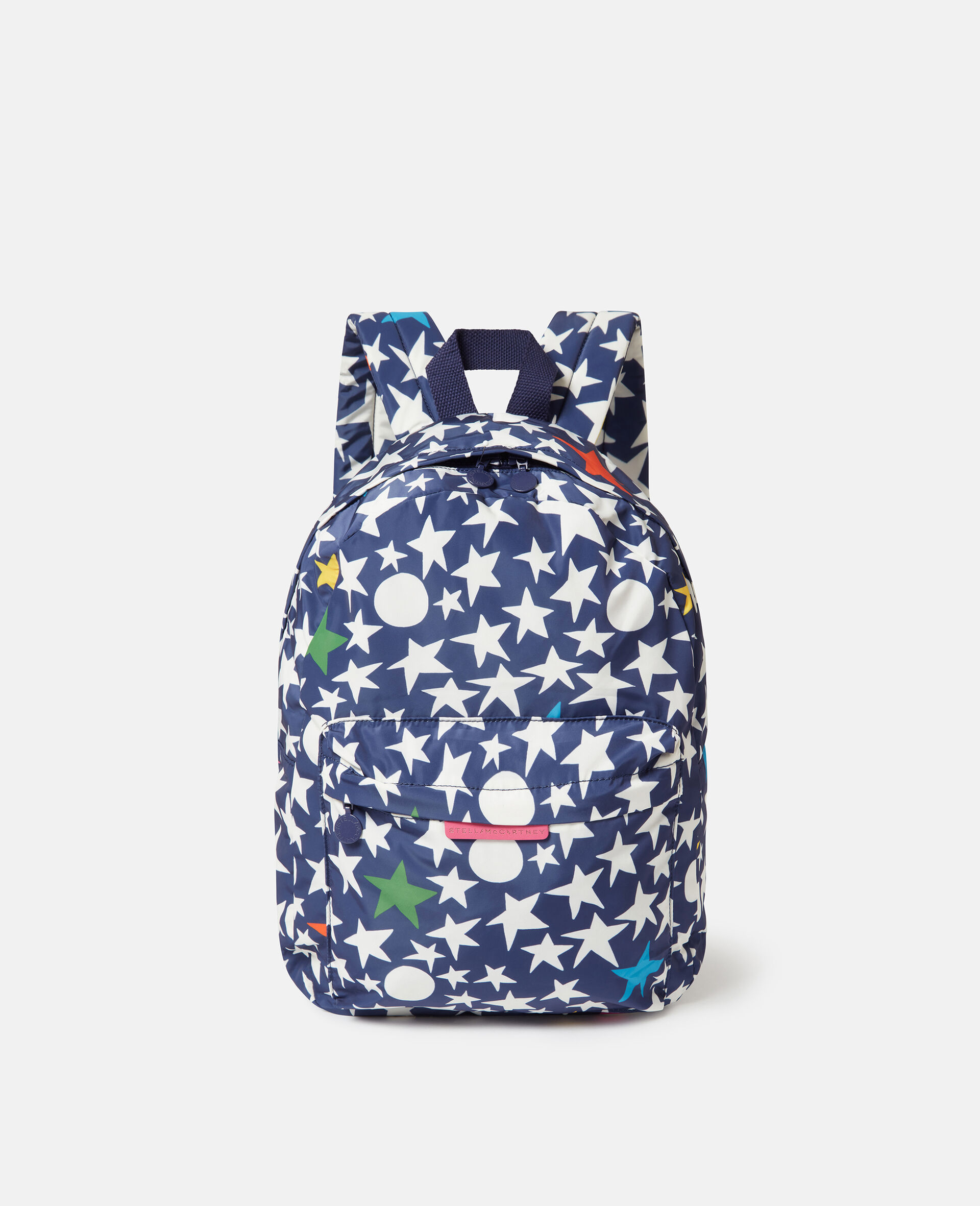Star Print Backpack-Blue-large image number 0