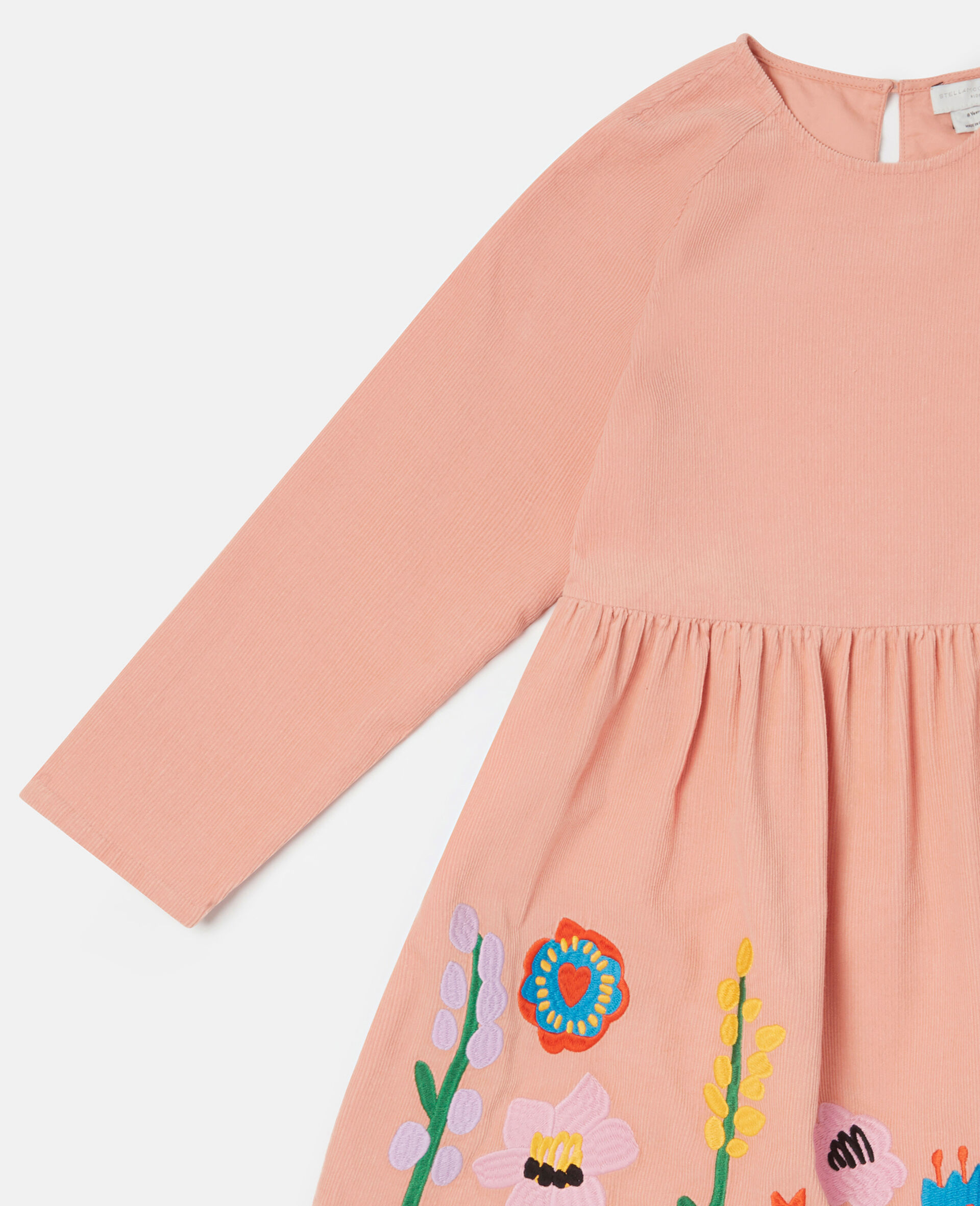 Flower Embroidery Skater Dress-Blue-large image number 1