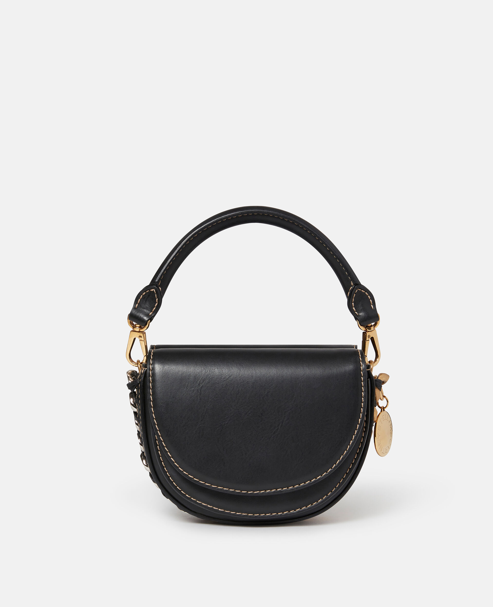 Frayme Double Flap Shoulder Bag-Black-large image number 3