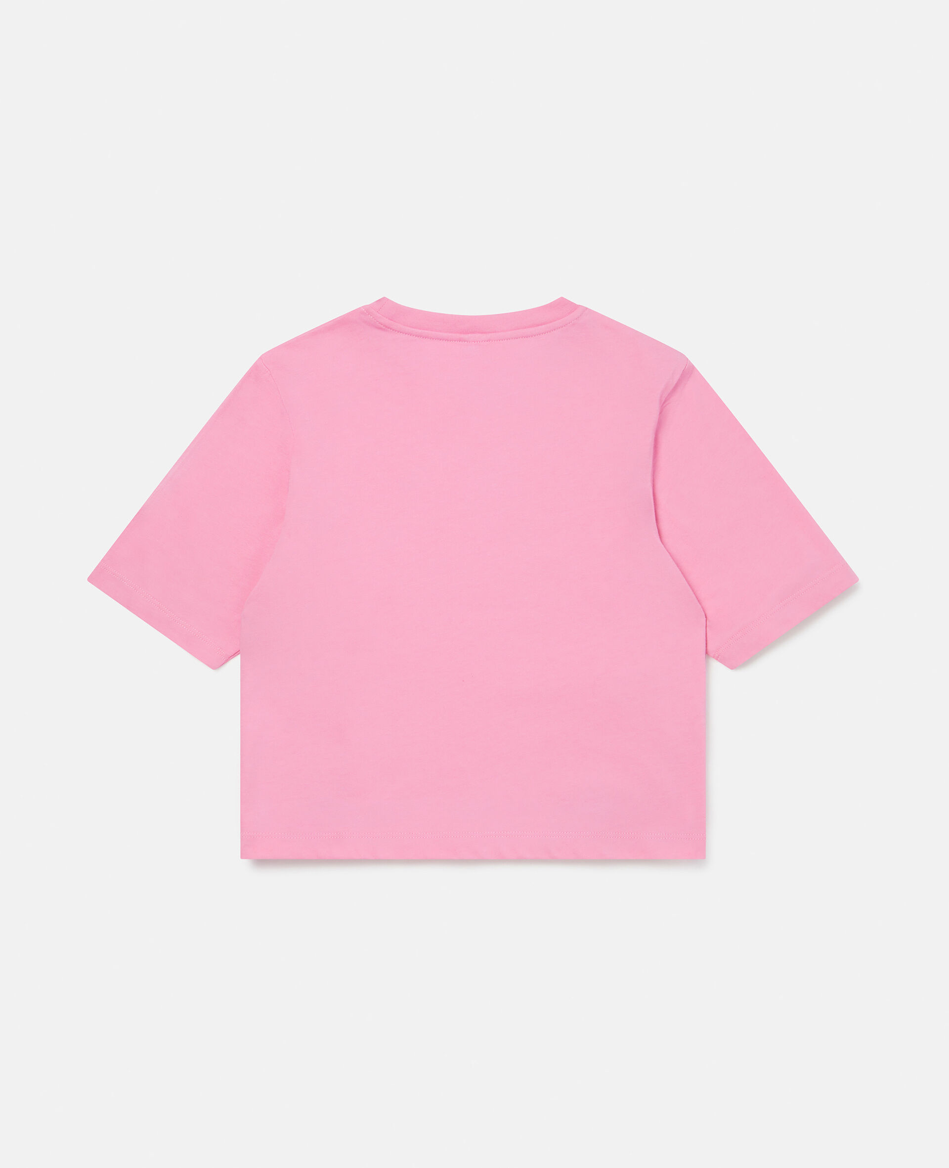 Logo Oversized Cotton T‐Shirt-Pink-large image number 3