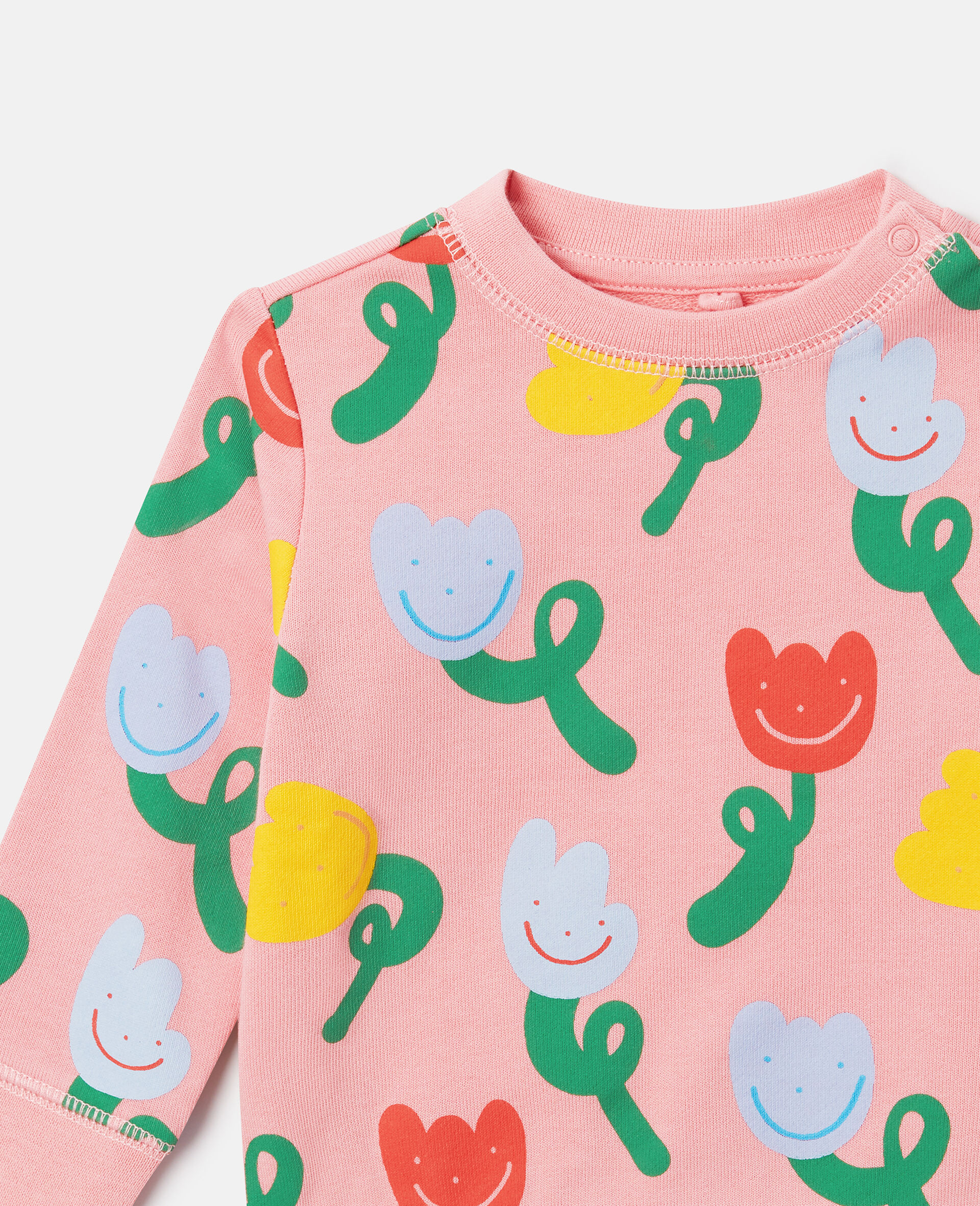 All-Over Floral Sweatshirt-Pink-medium