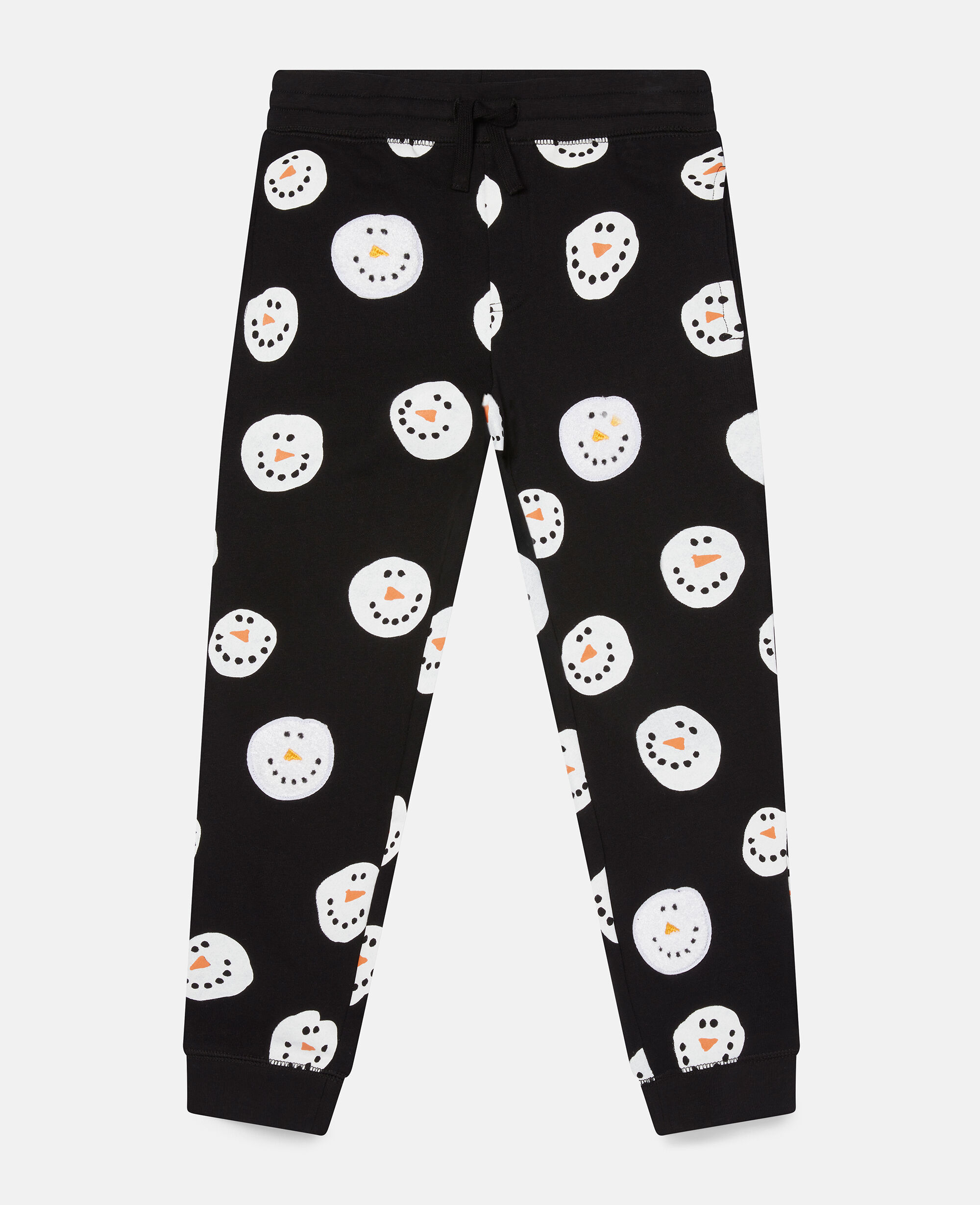 Pantaloni Sportivi in Cotone con Stampa Natale Pupazzo di Neve Stella McCartney Bambino Sport & Swimwear Abbigliamento sportivo Shorts sportivi 