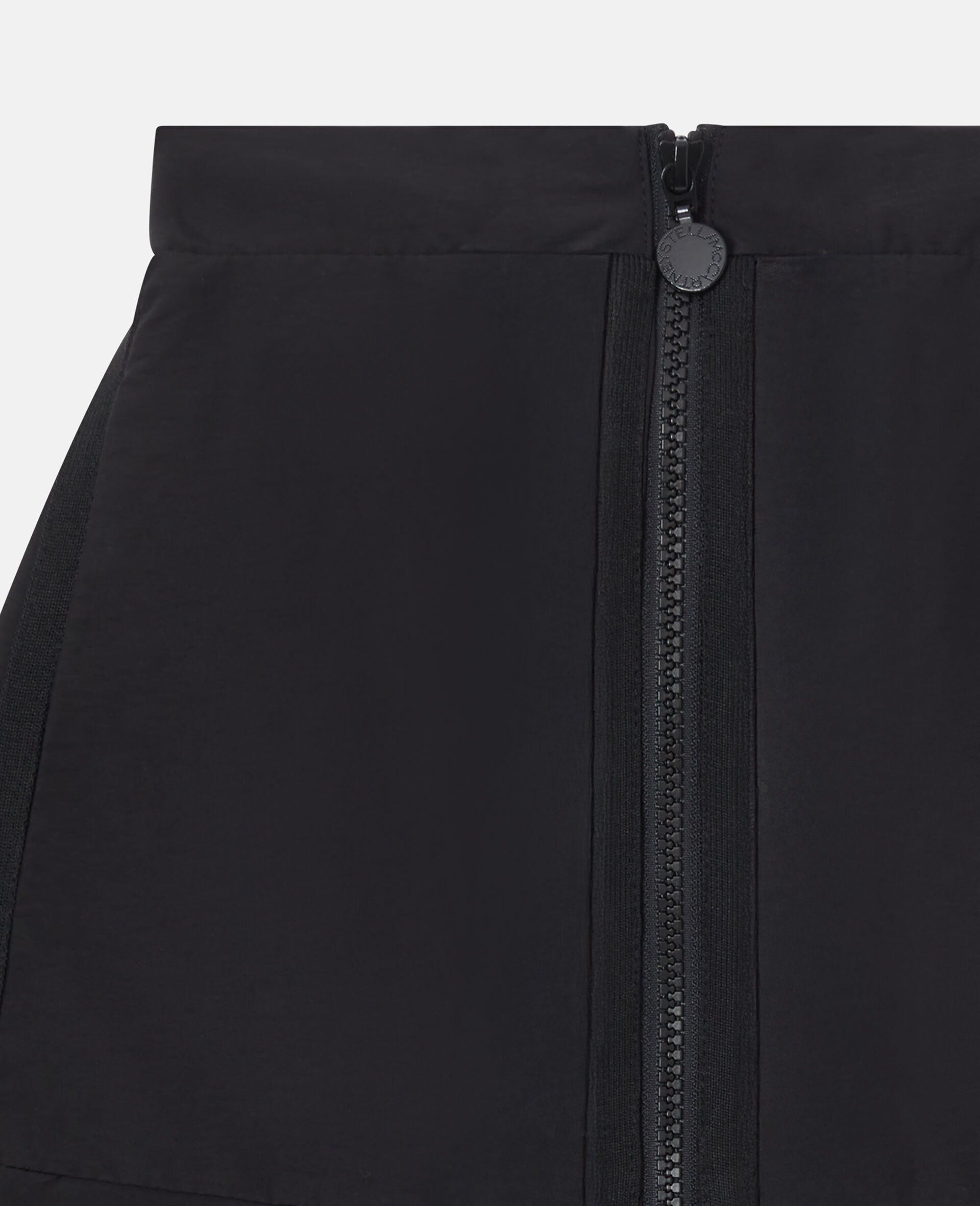 Zip-Front A-Line Skirt-Black-medium