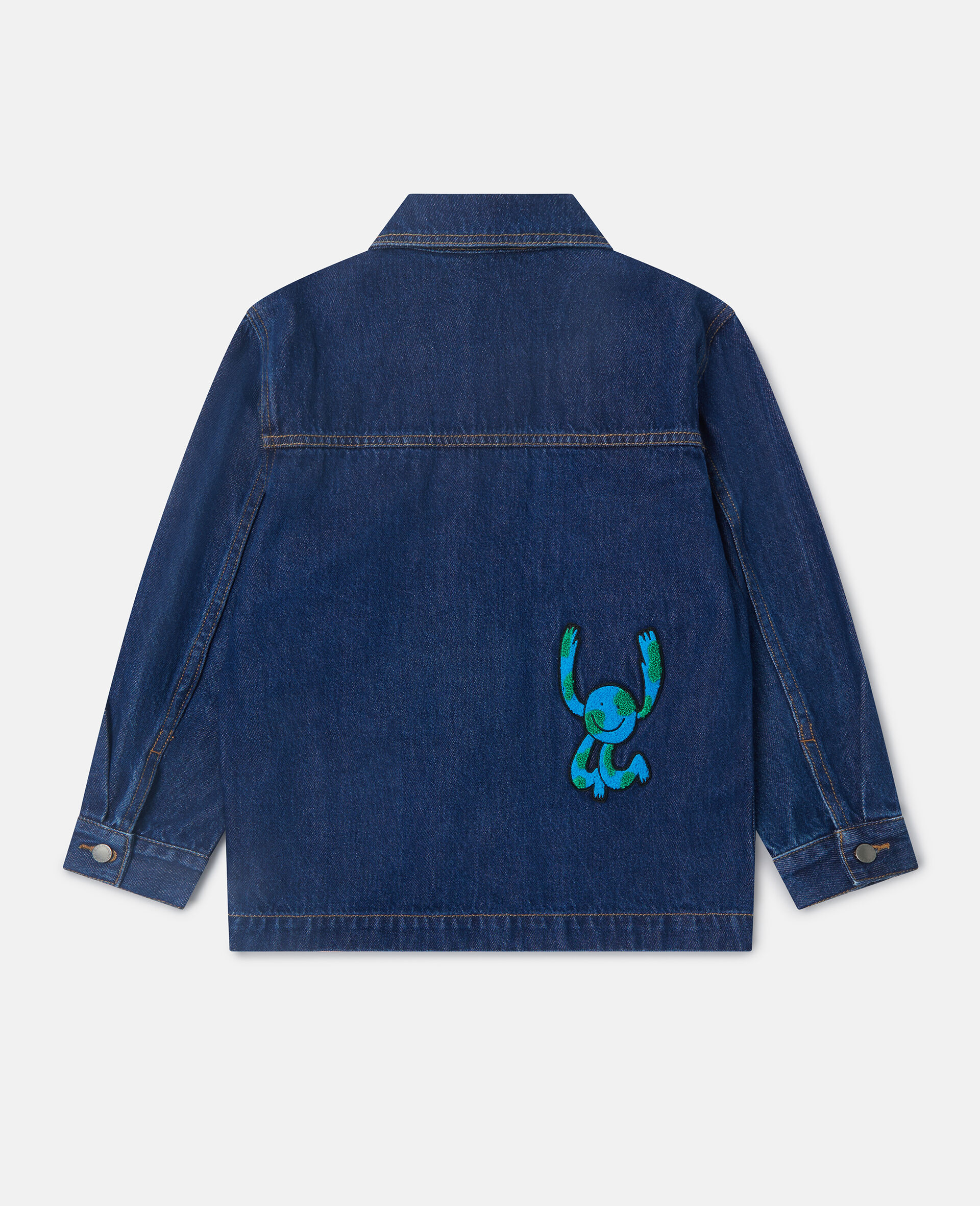 Earth Friends Graphic Denim Jacket-Blue-large image number 2