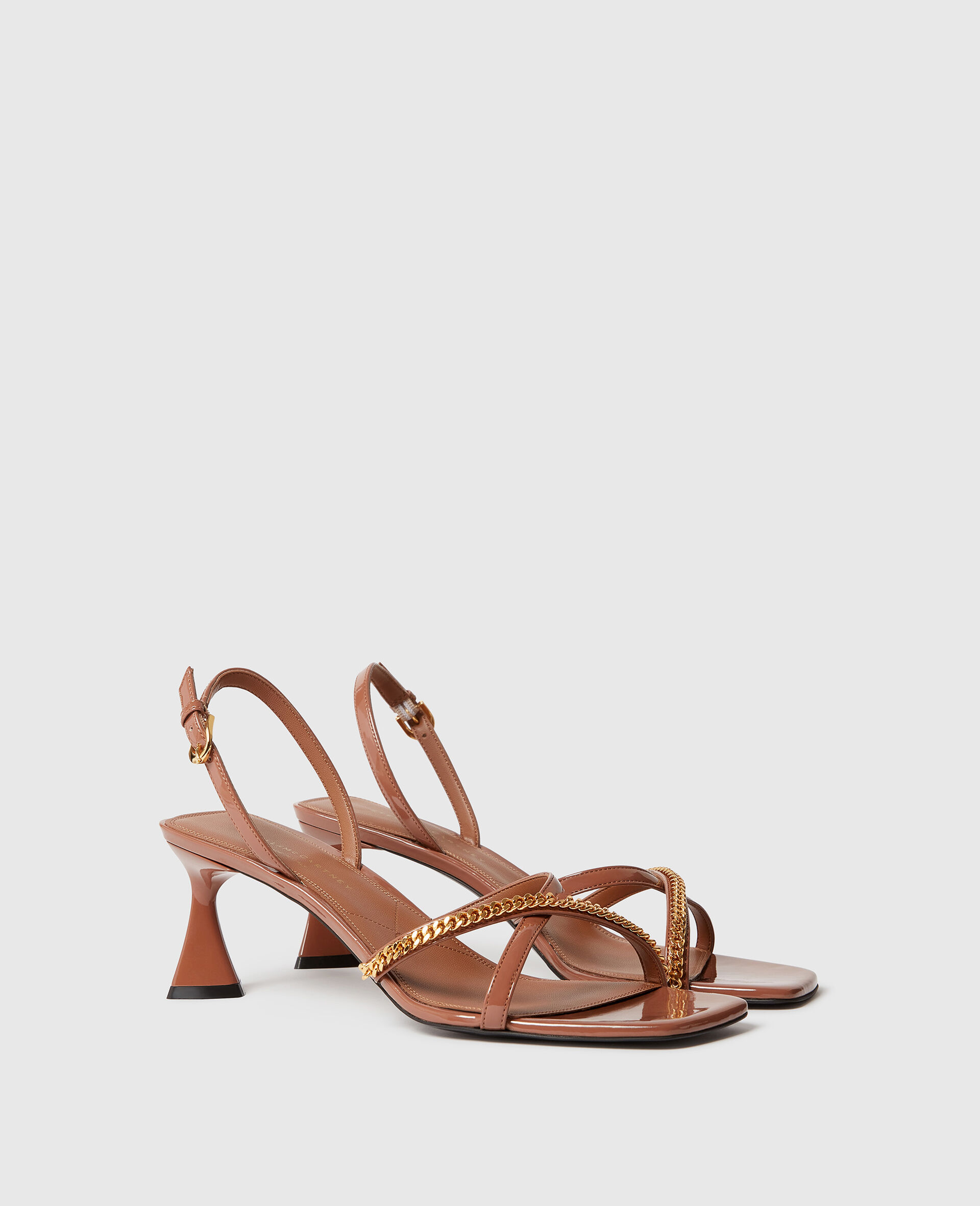 Elsa Patent Kitten Heels-브라운-medium