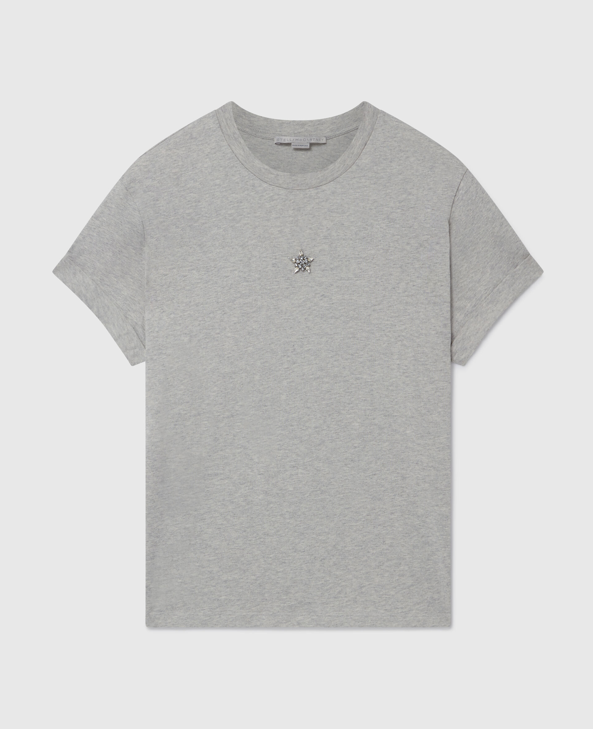 Star Boxy T-Shirt-Grey-medium