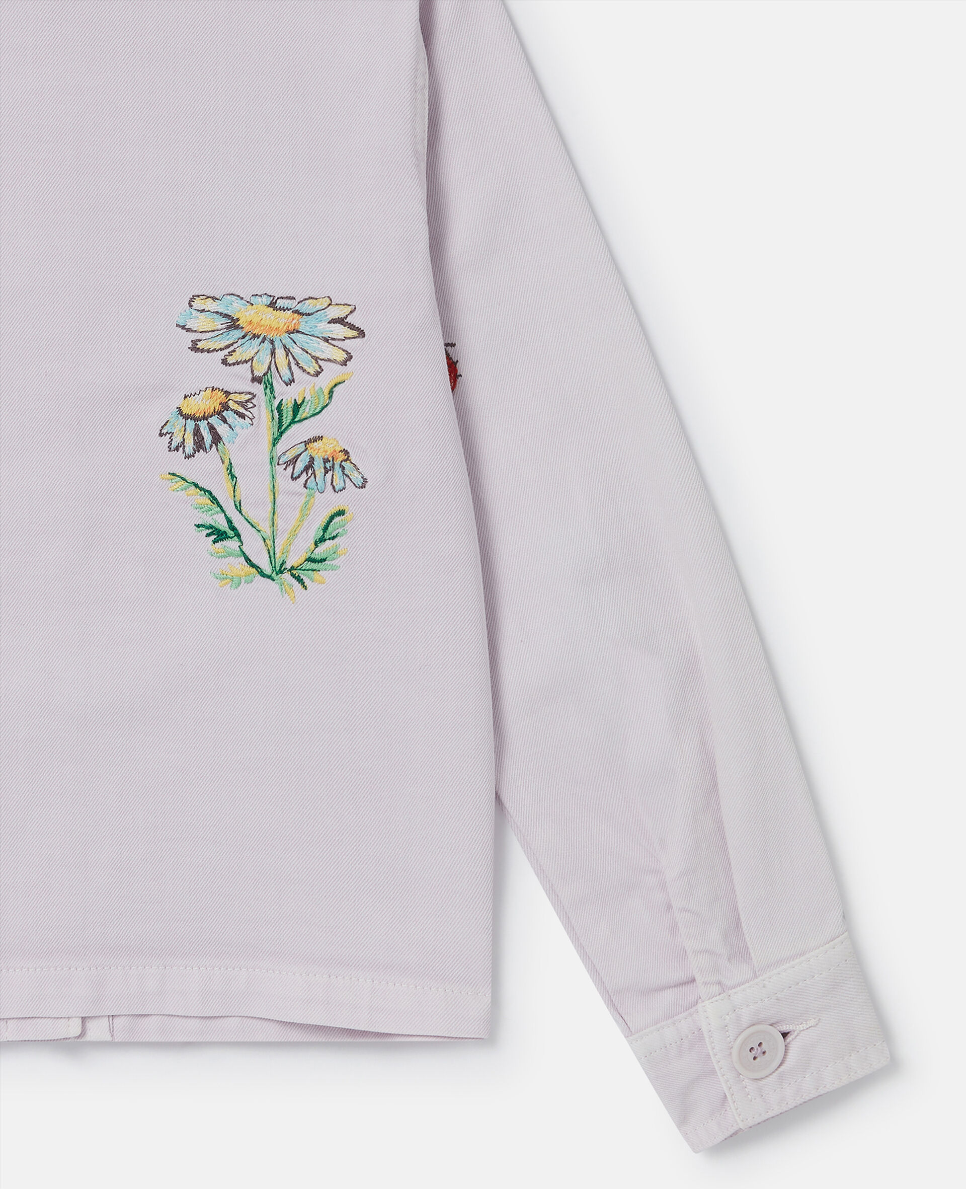 Flower Embroidered Collared Jacket-Purple-large Flower Embroidered Collared Jacket-Purple-large image number 3