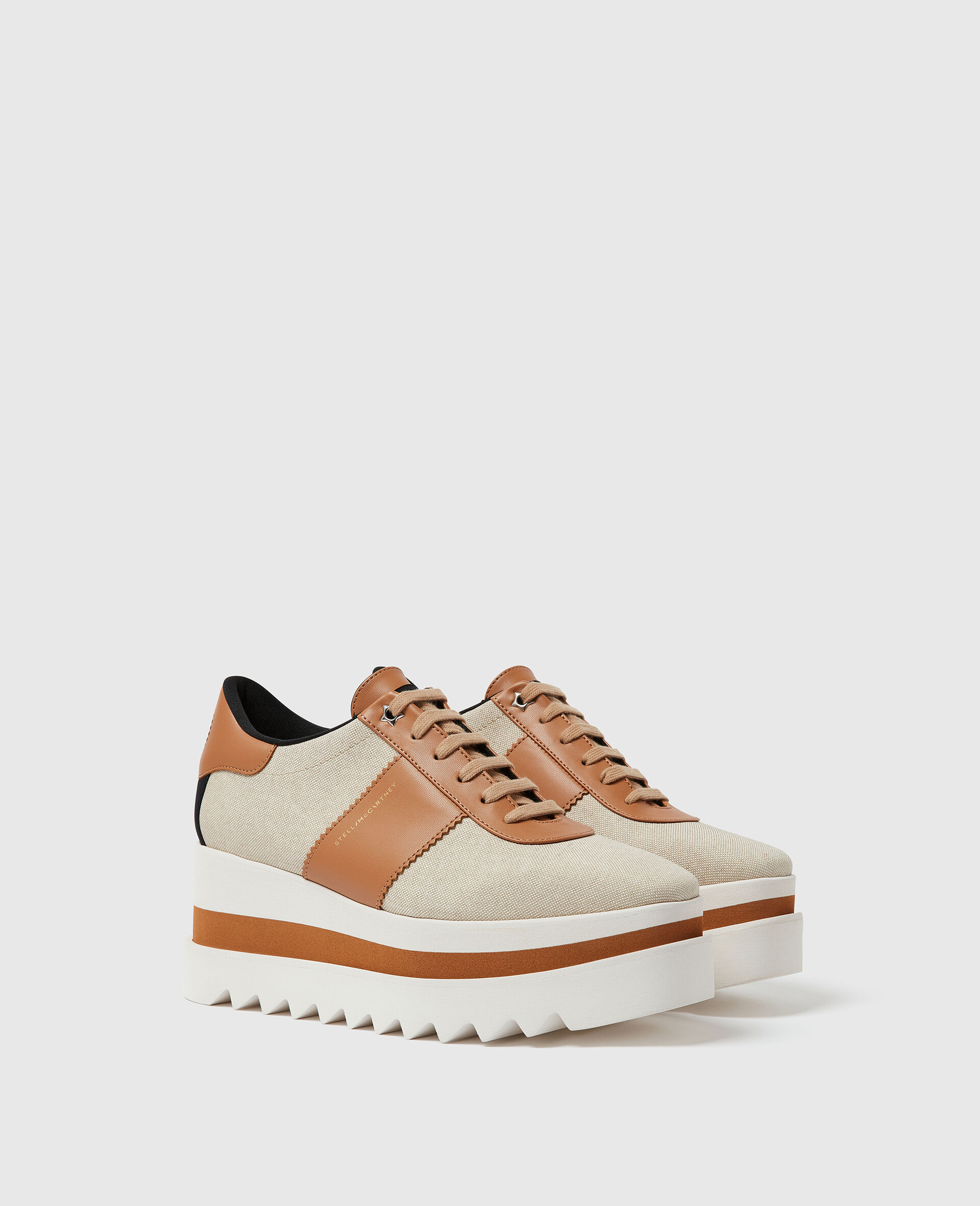 Sneak-Elyse Canvas Platform Sneakers-Cream-medium