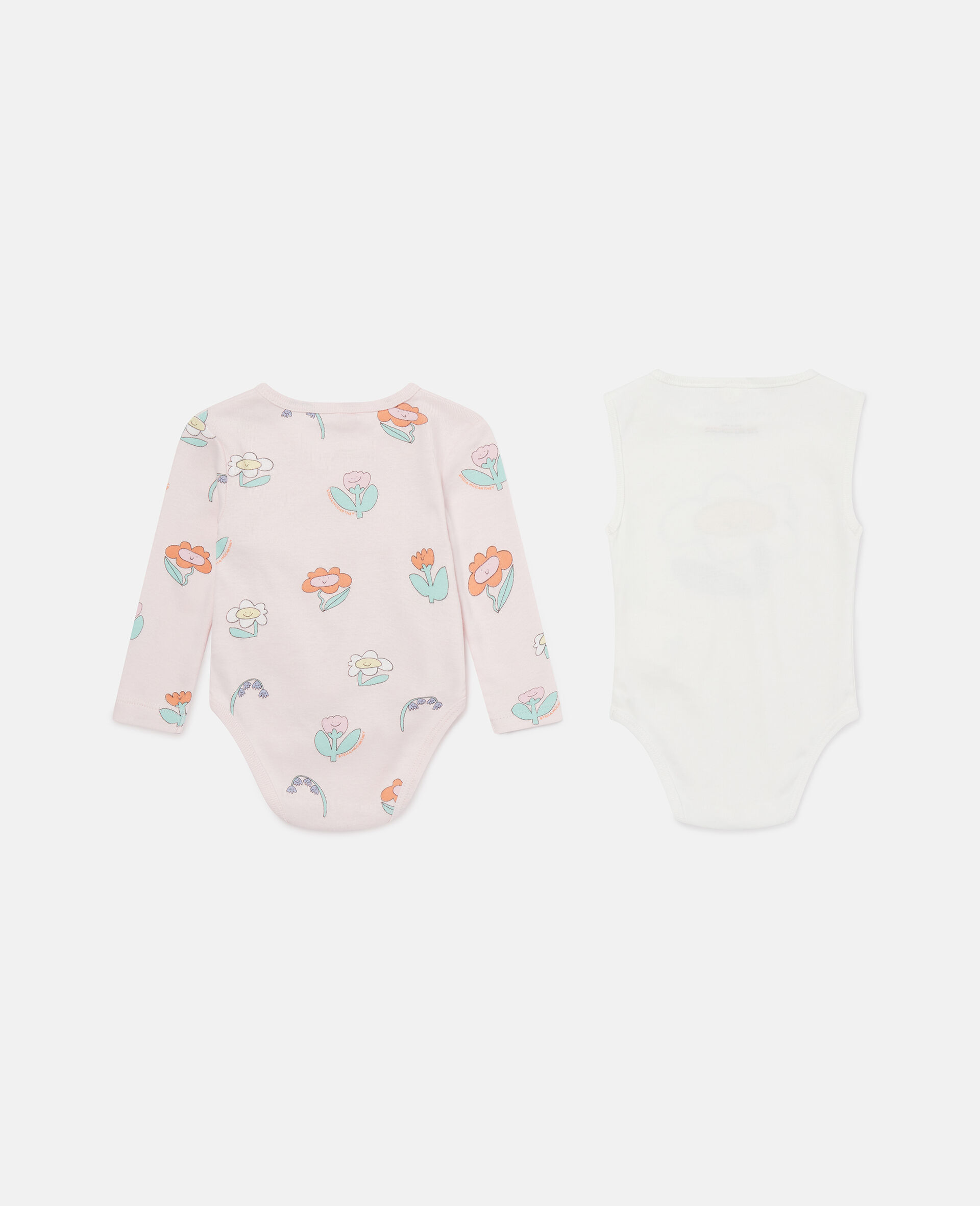 Floral Print Romper Set-Pink-large image number 2