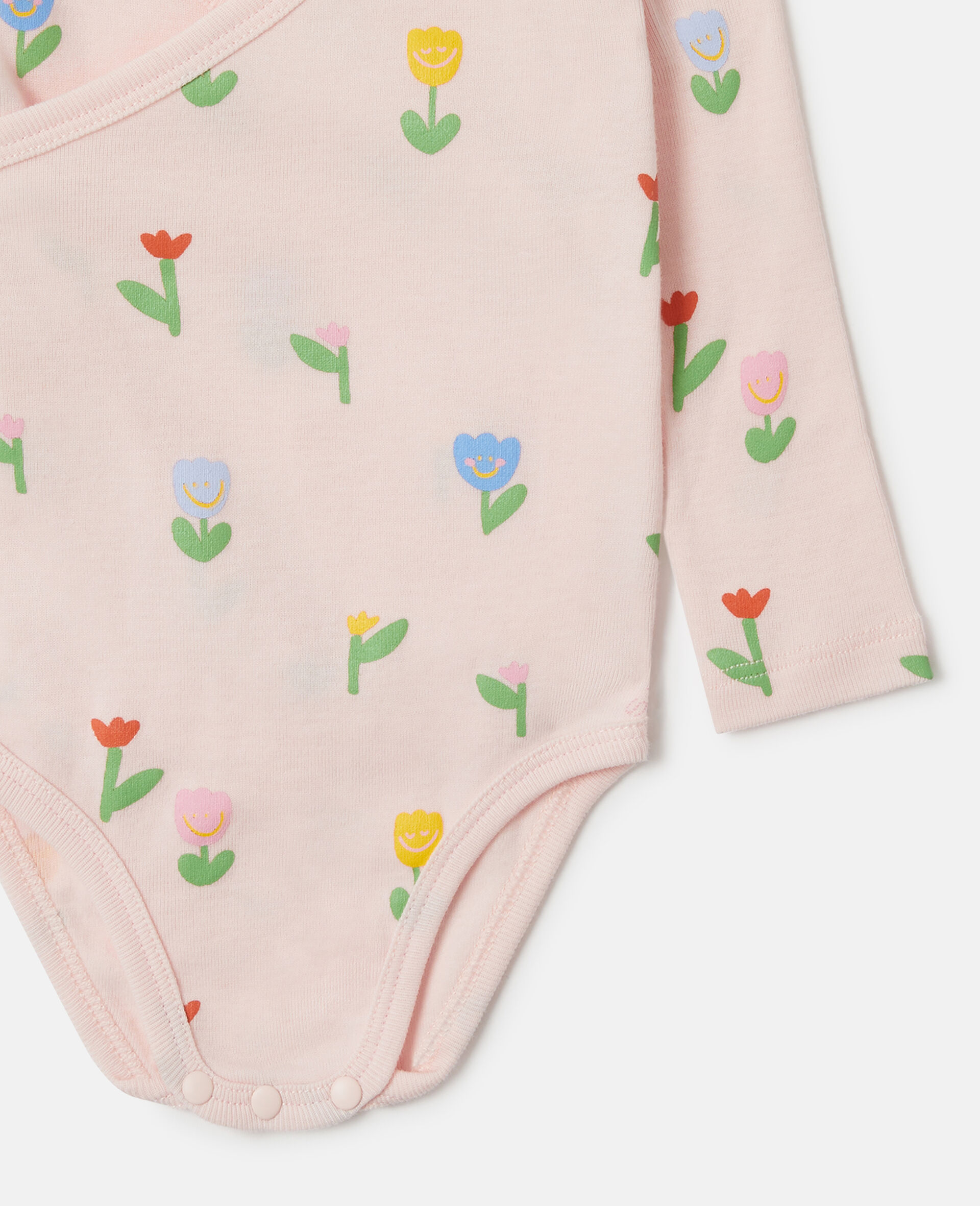 Floral Print Romper Set-Pink-large image number 1