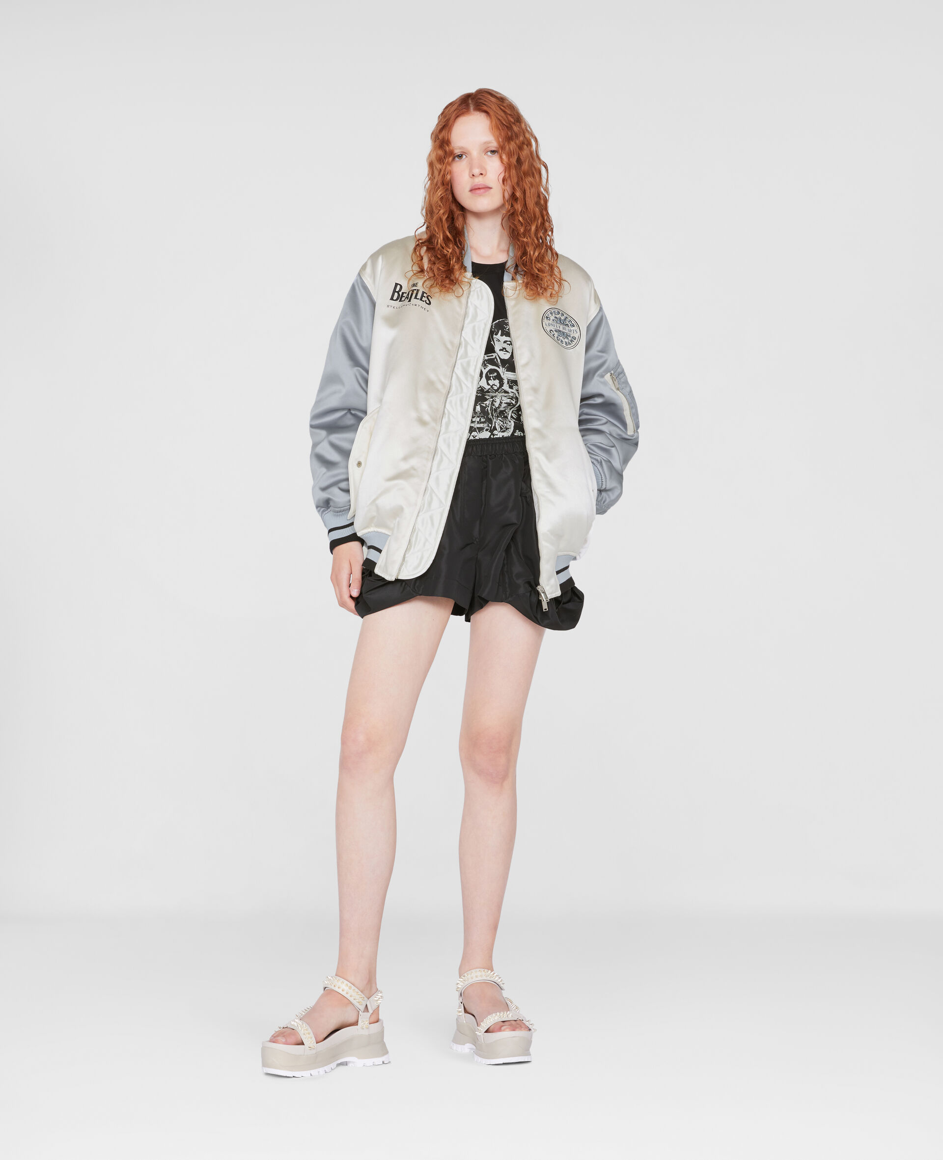 Get Back Satin Bomber Jacket -White-large image number 3