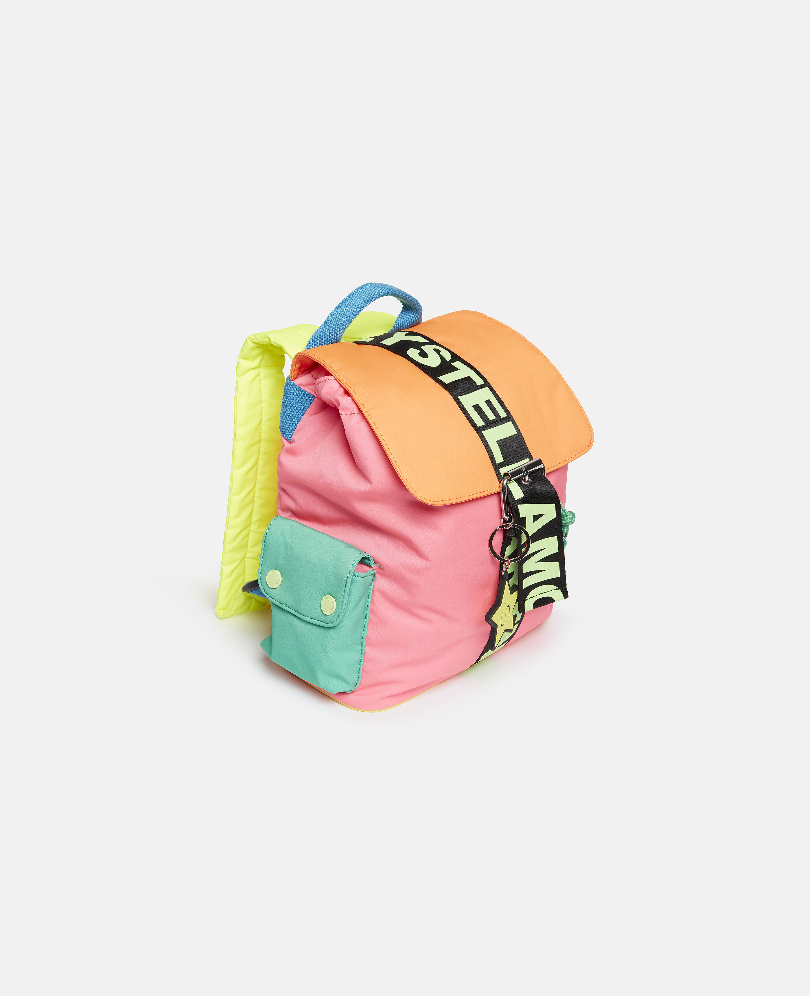 Women Multicolor Small Color Block Logo Backpack Stella McCartney US