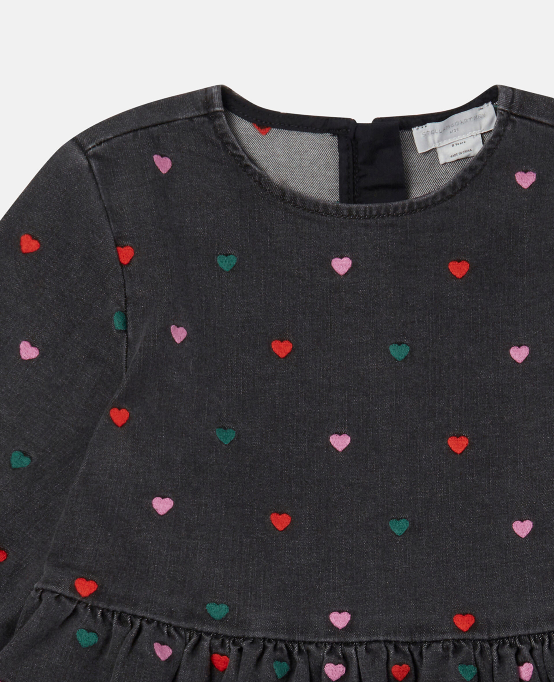 Heart Print Dress-Black-large Heart Print Dress-Black-large image number 1