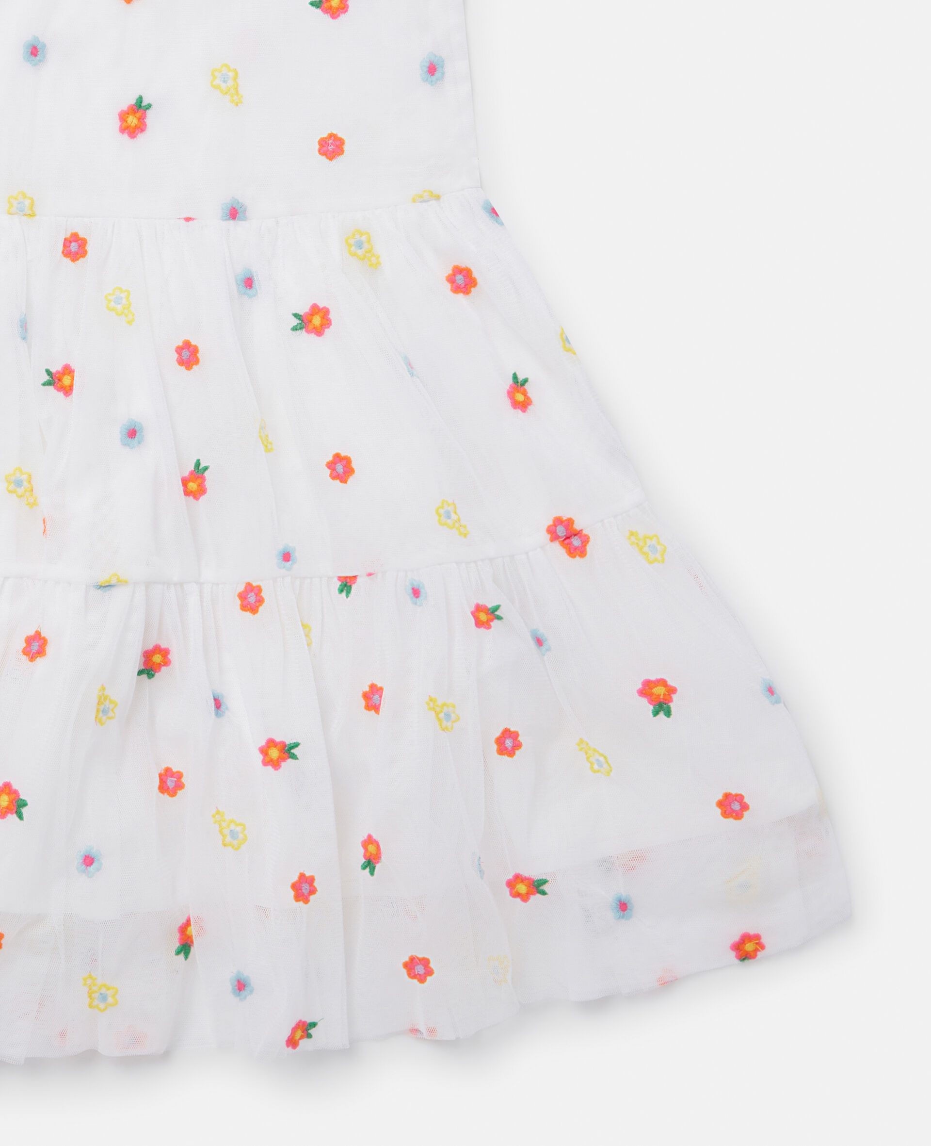 Flower Embroidery Tulle Dress-Pink-large image number 3