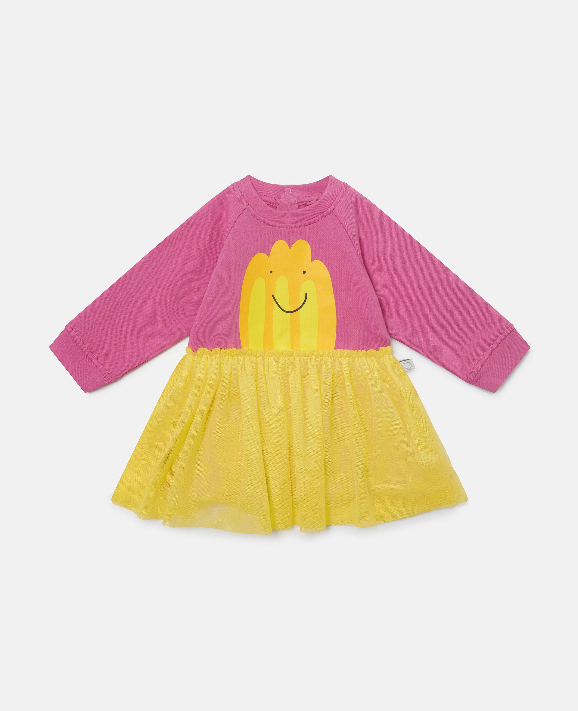 Robe graphique en tulle avec confiture-Rose-medium