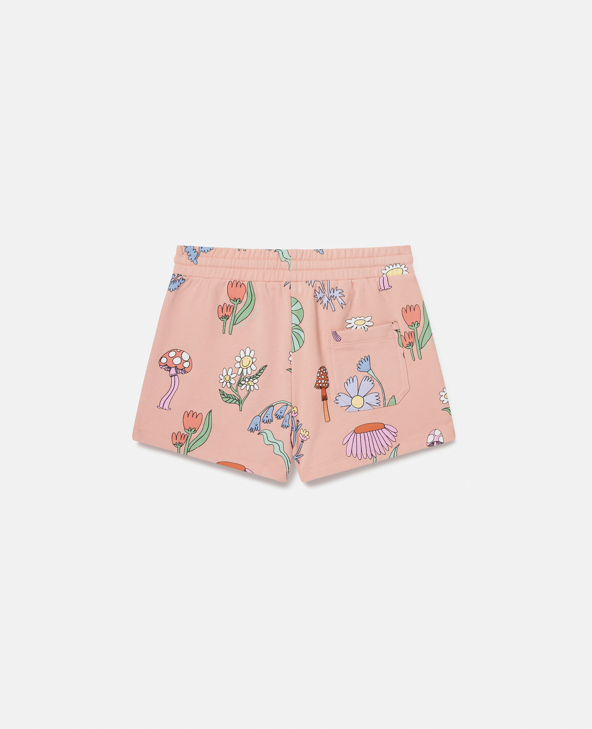 Kids ピンク ウッドランドプリント ドローストリング ショート