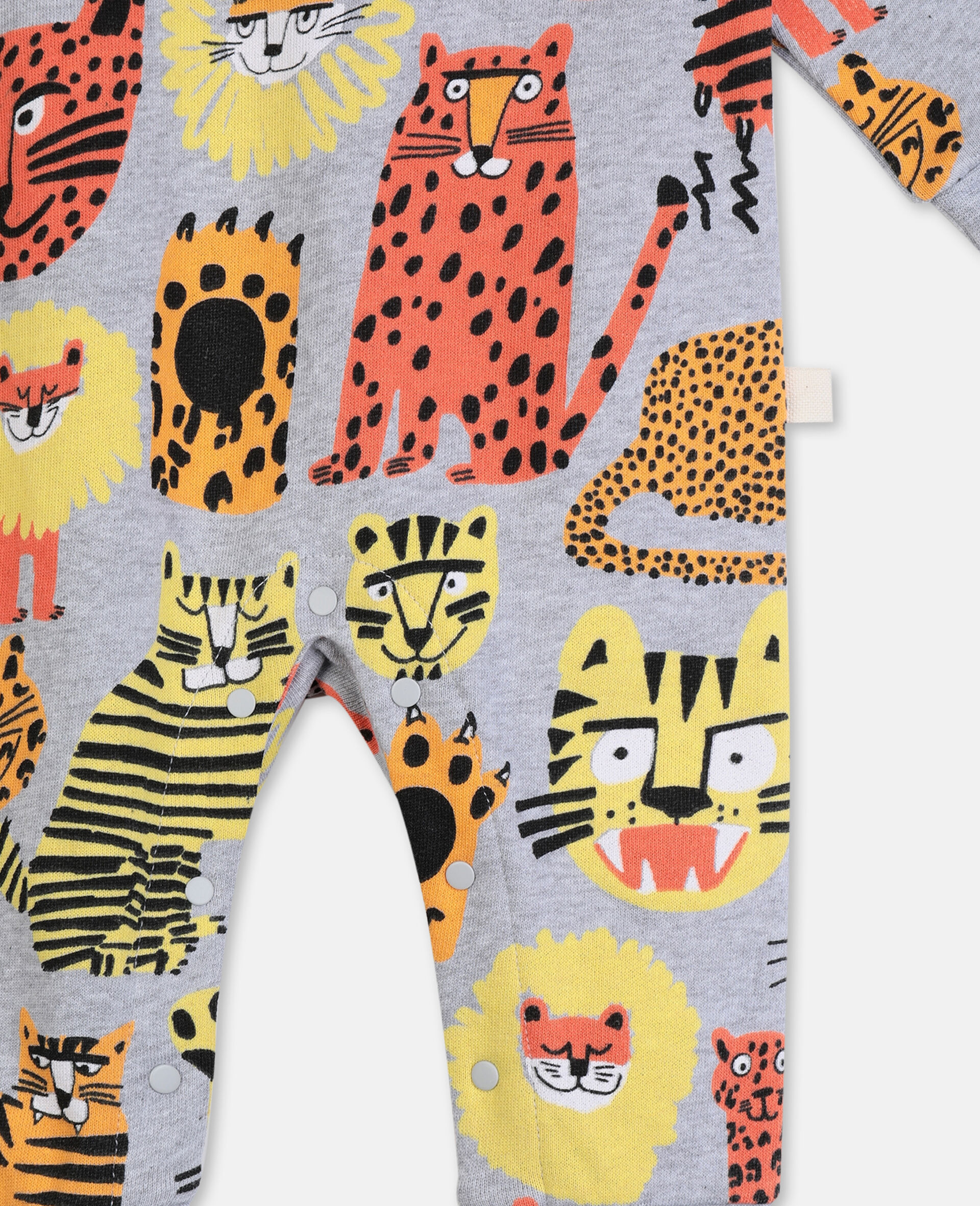 Wild Cats Cotton Jumpsuit-Multicolour-large image number 1