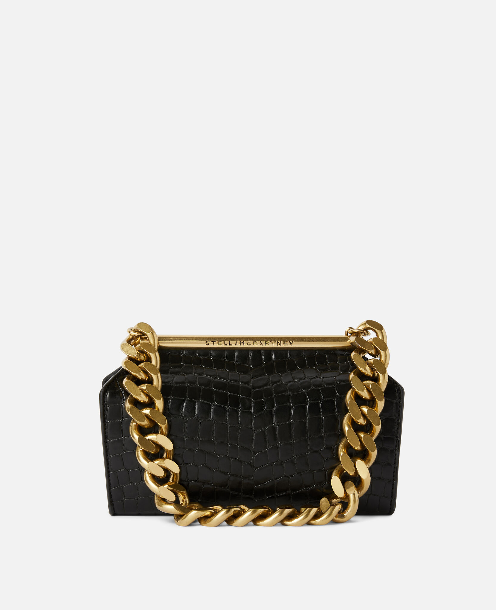 Women Black Medium Chunky Chain Bag