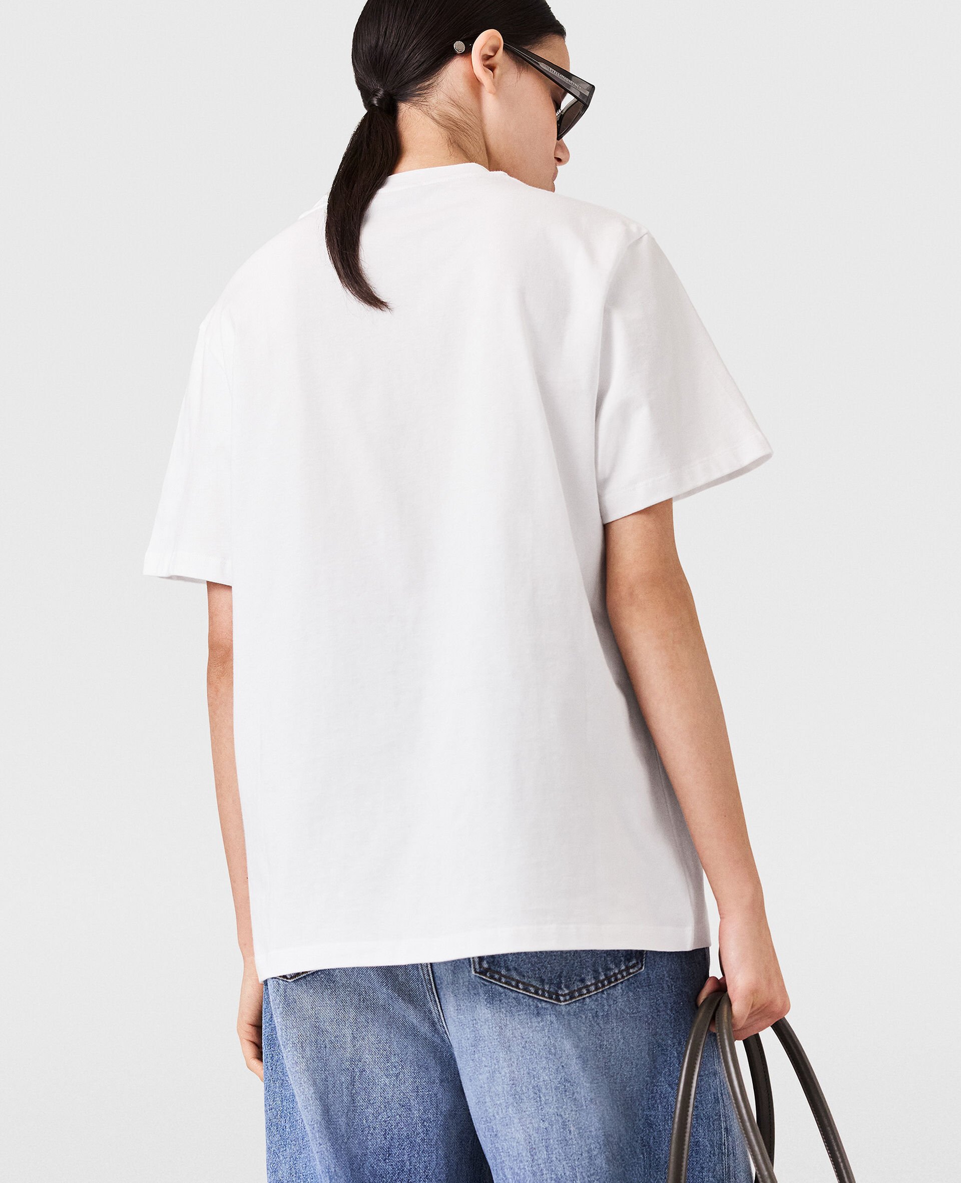 Logo Oversized Cotton T-Shirt-Pink-large Logo Oversized Cotton T-Shirt-Pink-large image number 3